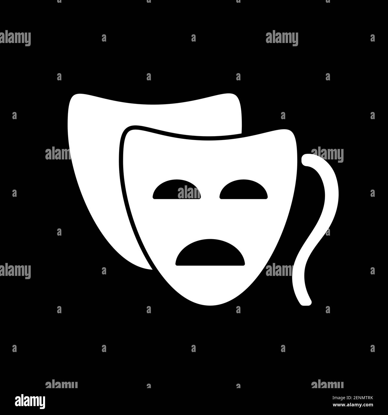 Icône de glyphe en mode sombre dramatique Illustration de Vecteur