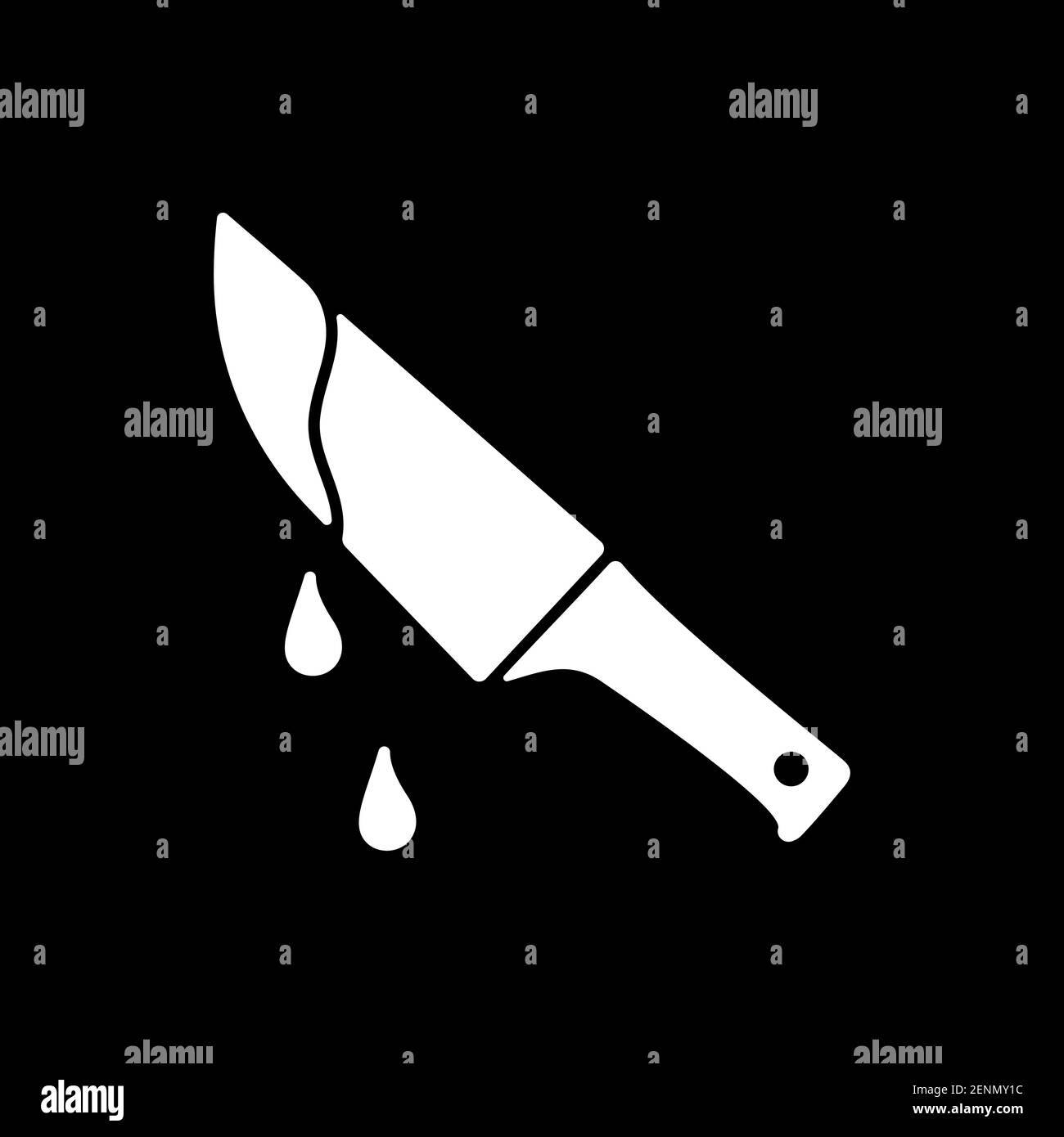 Icône de glyphe du mode sombre du film thriller Illustration de Vecteur