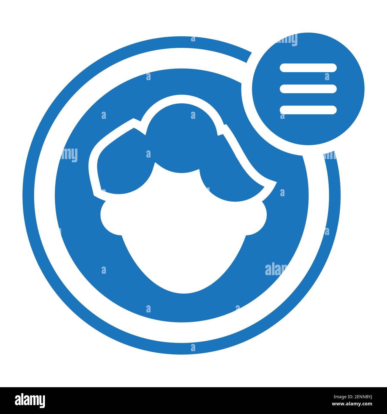 Icône de couleur plate de profil utilisateur ou de menu de compte mâle arrondi pour les applications et les sites web Illustration de Vecteur