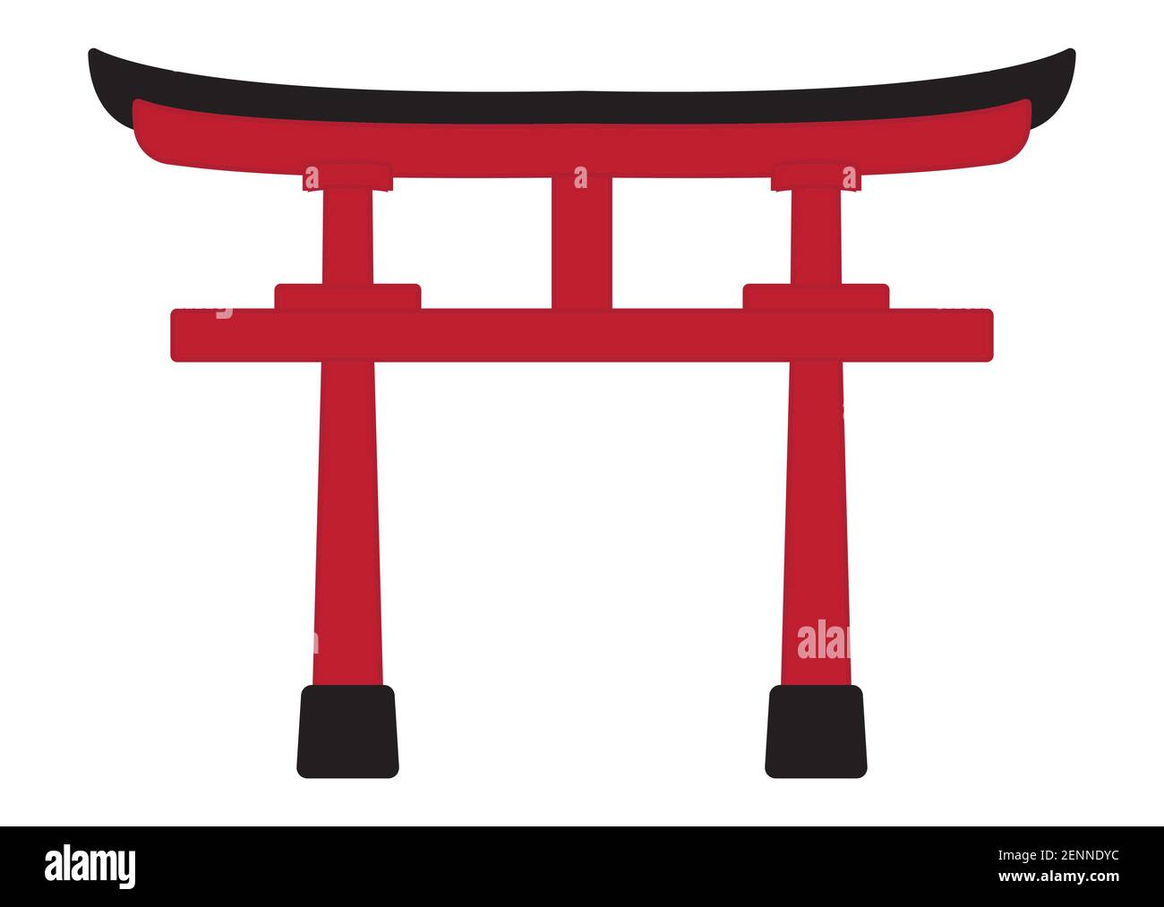 Shinto Shrine Gate ou icône de couleur plate torii pour les applications ou des sites web Illustration de Vecteur