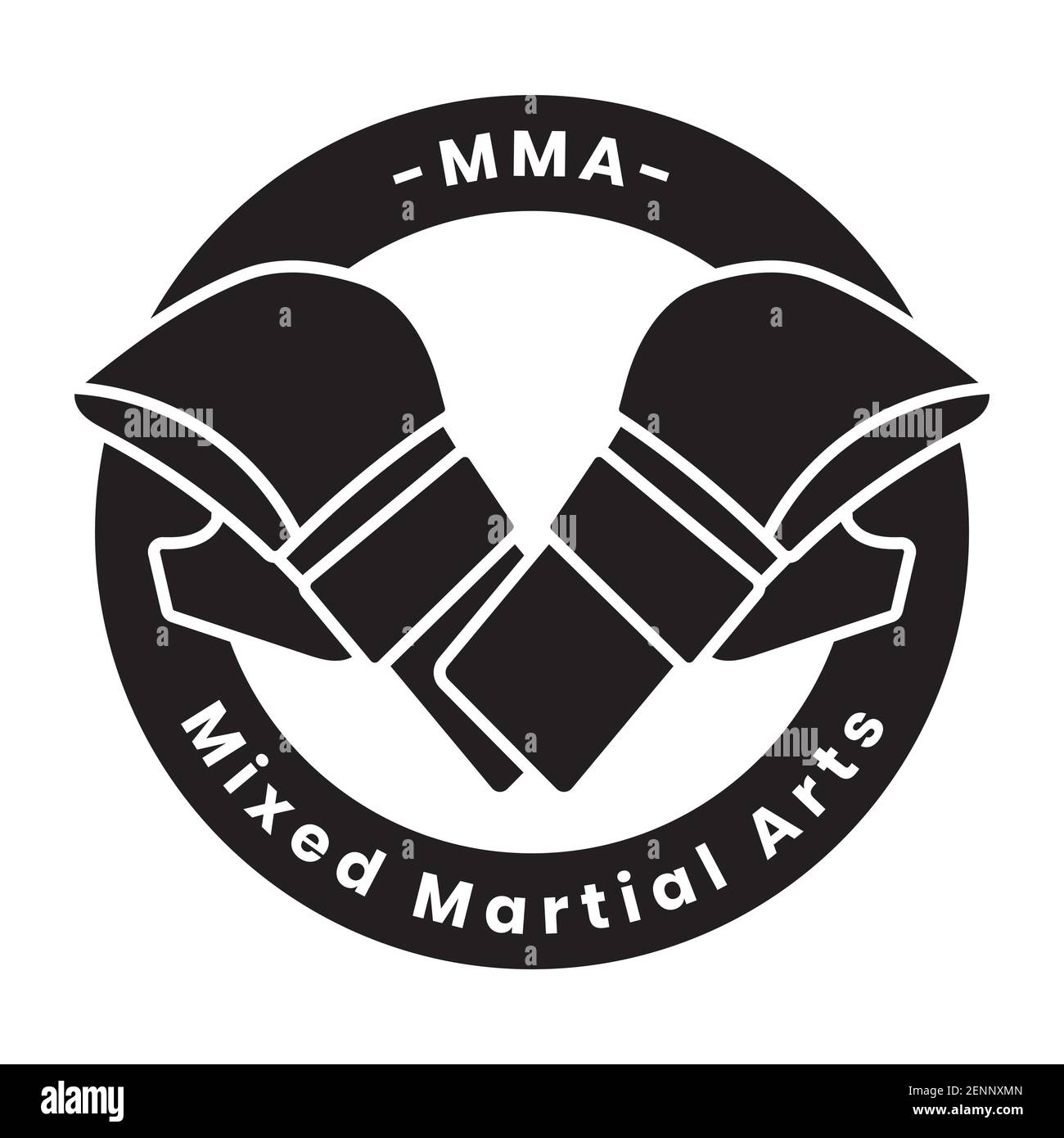Logo vectoriel MMA ou arts martiaux mixtes pour applications ou site web Illustration de Vecteur