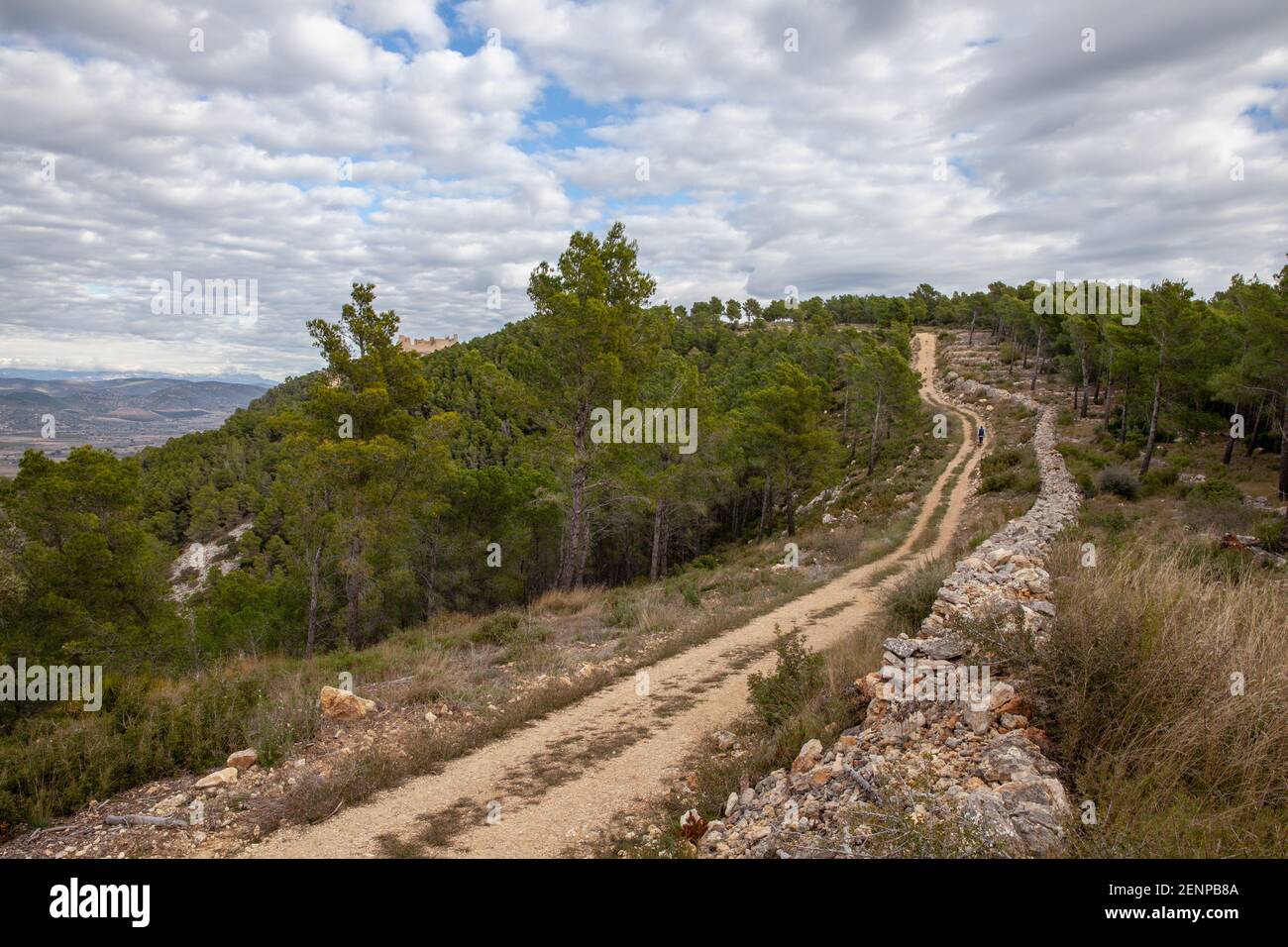 Sentier de randonnée dans le parc national de la Sierra de Irta Alcala De Xivert Espagne Europe Photographie de voyage authentique Banque D'Images