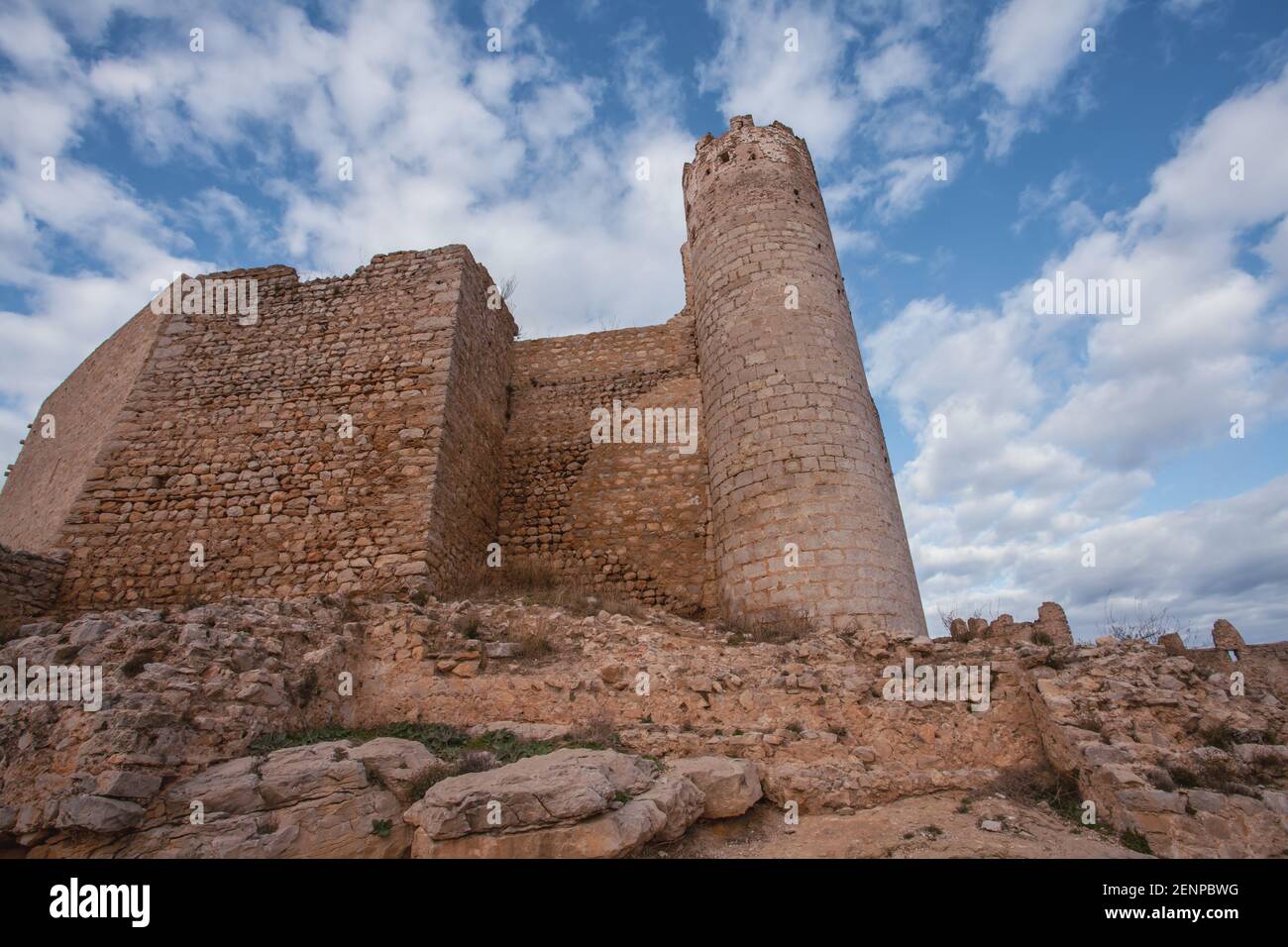 Forteresse Castillo de Xivert dans la Sierra de Irta Espagne Photographie de voyage authentique Banque D'Images