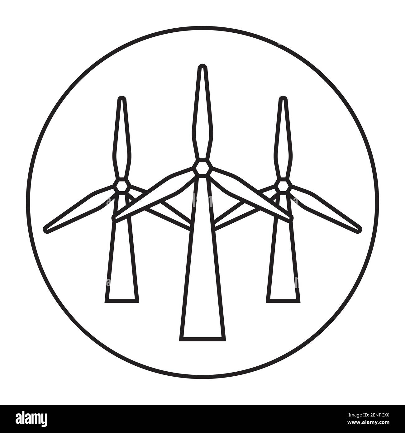 Arrondi une icône d'art de ligne d'éoliennes pour les applications ou site web Illustration de Vecteur Arrondi une icône d'art de ligne d'éoliennes pour les applications ou site web Illustration de Vecteur