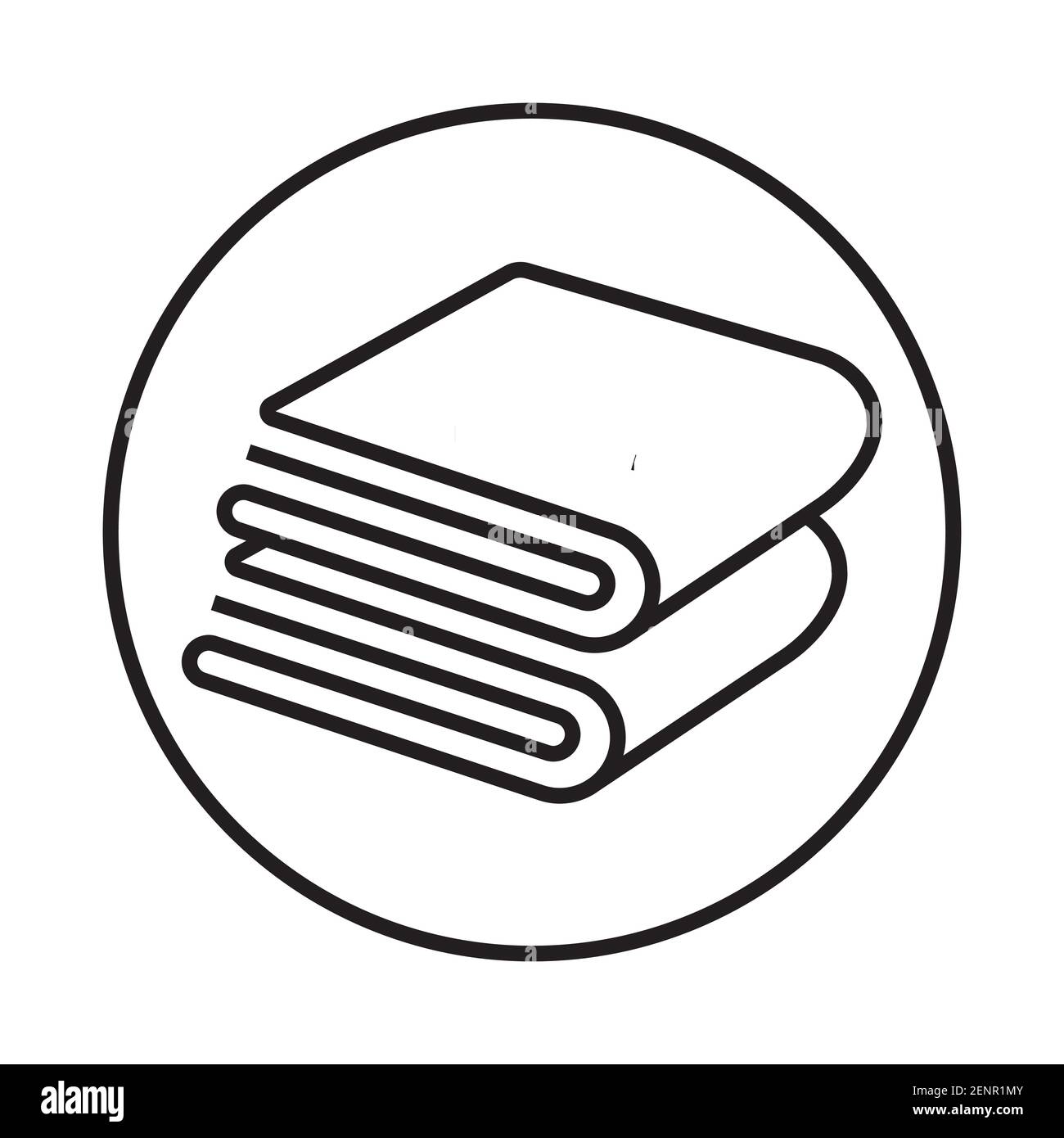 Arrondit les serviettes de bain pliées ou les articles de toilette de main icône pour applications ou site web Illustration de Vecteur