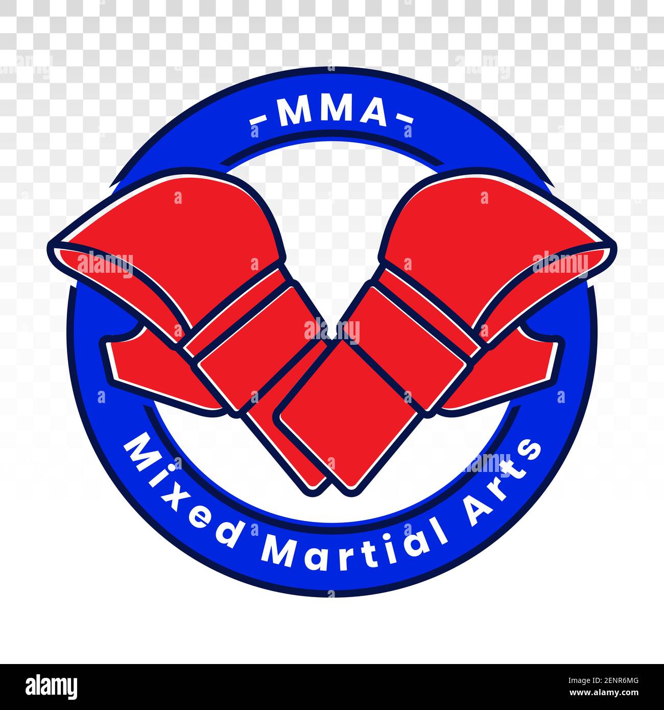 Logo de couleurs vectorielles MMA ou arts martiaux mixtes pour applications ou site web Illustration de Vecteur