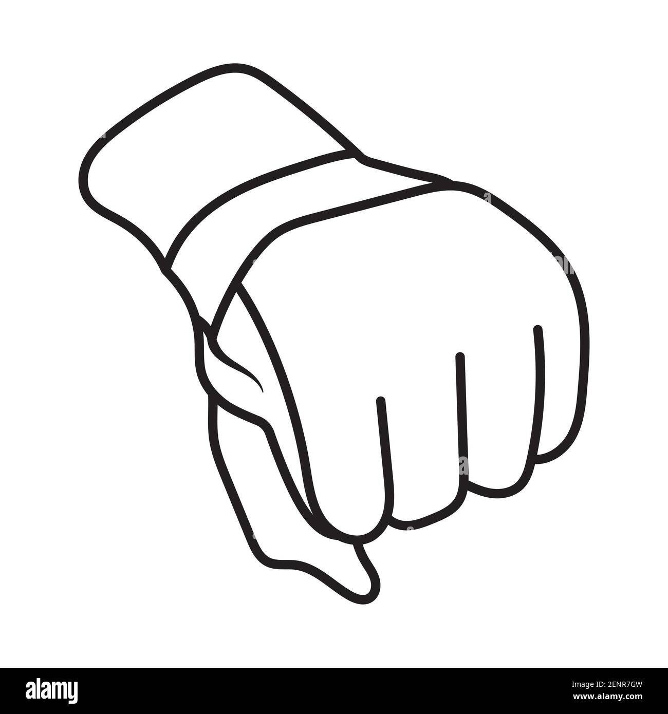 Main Blow ou Mixed Martial Arts dessin vectoriel icône pour les applications ou le site web Illustration de Vecteur