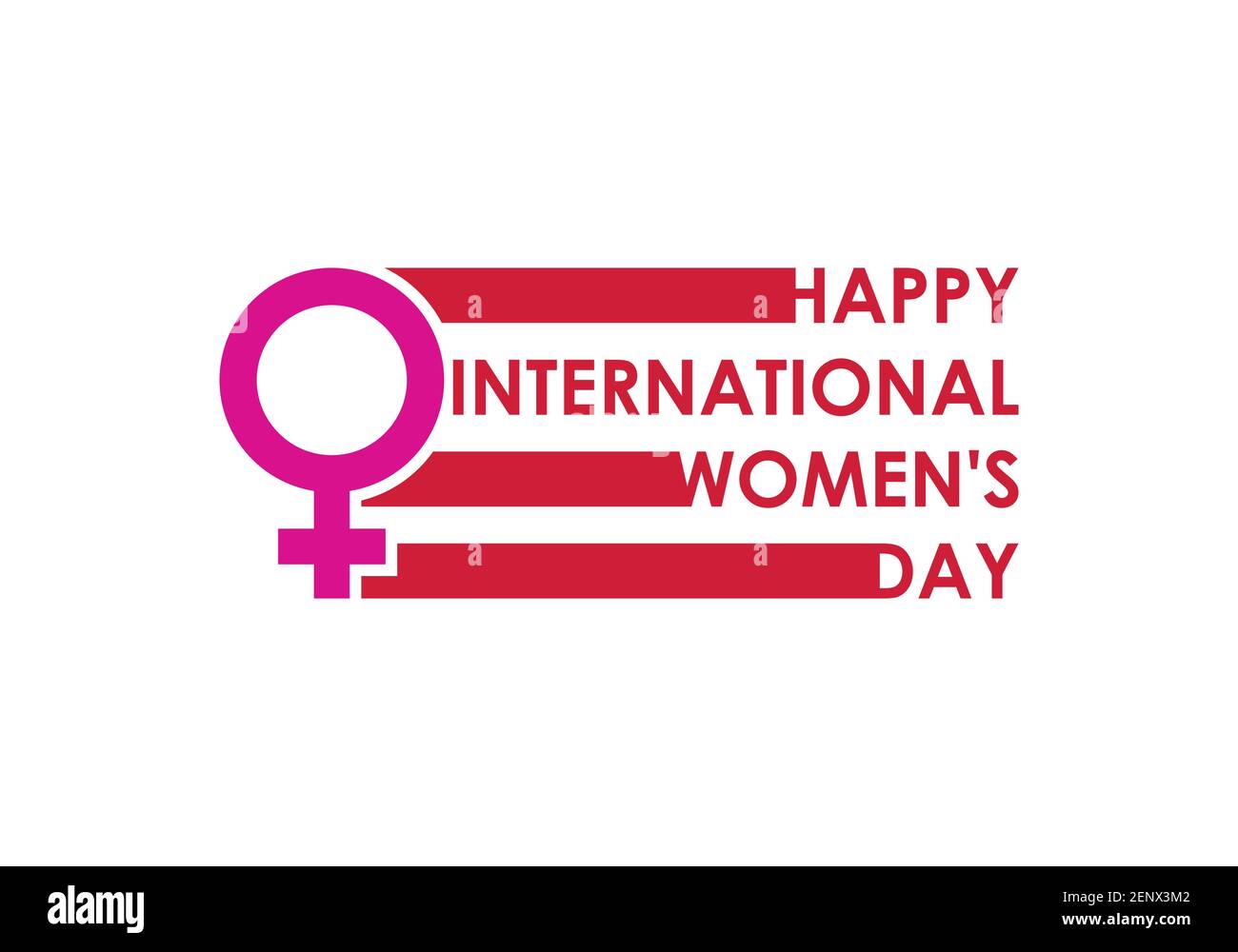 Éléments de conception typographique Happy Women's Day. Icône de la journée internationale de la femme. Symbole de journée des femmes. Illustration de Vecteur