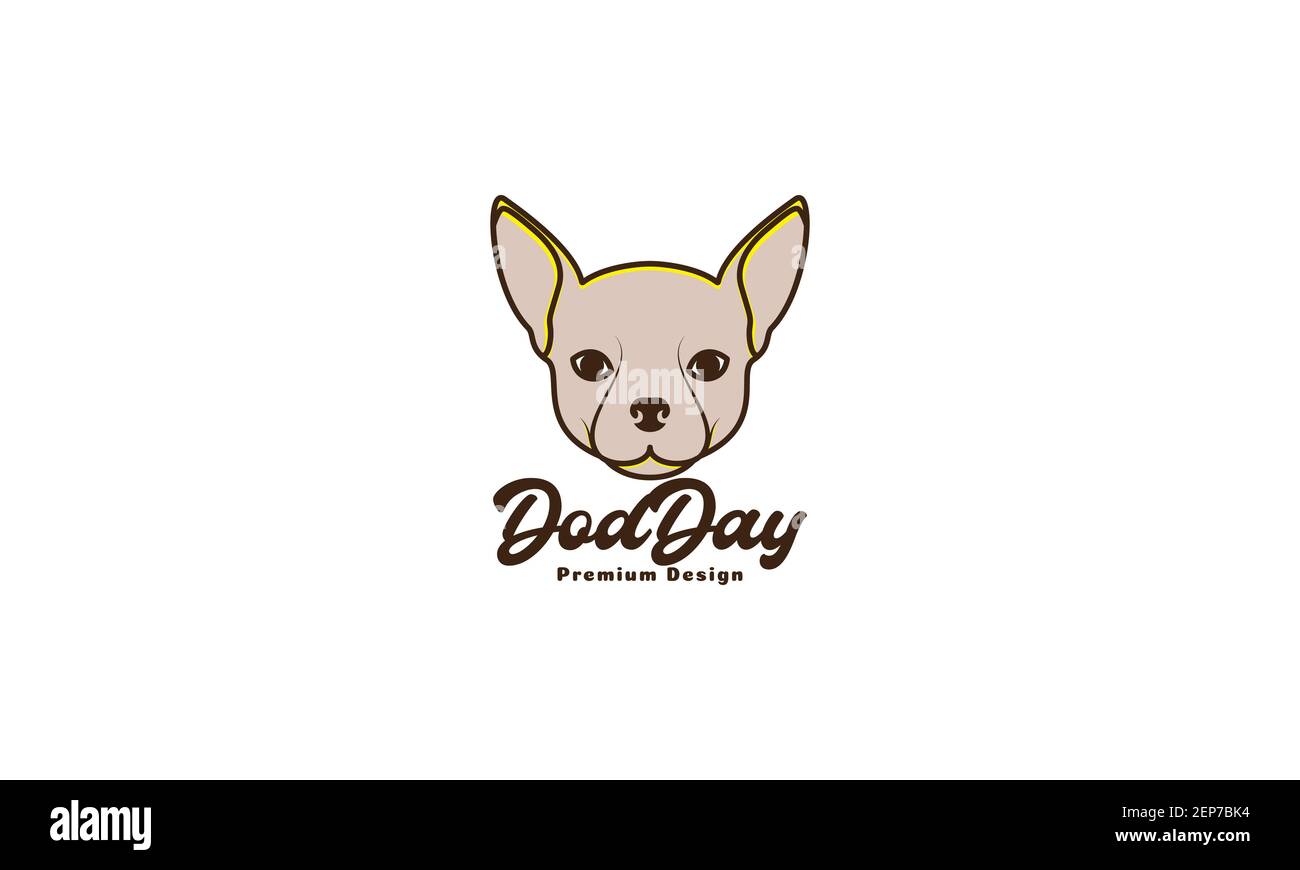 Tête d'animal colorée Pembroke gallois Corgi logo de chien design vecteur illustration graphique du symbole d'icône Illustration de Vecteur