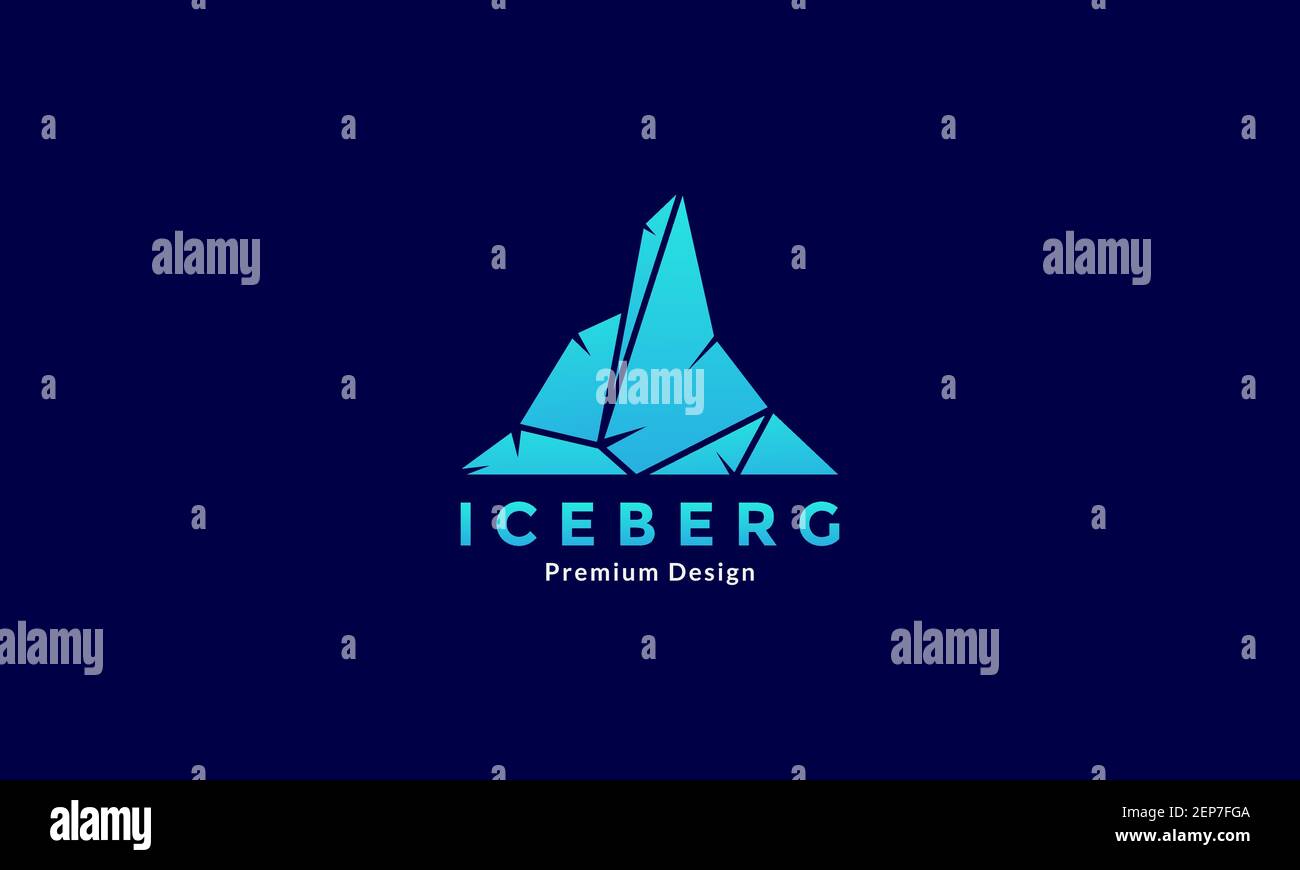 iceberg résumé logo de montagne design vecteur icône symbole illustration graphique Illustration de Vecteur