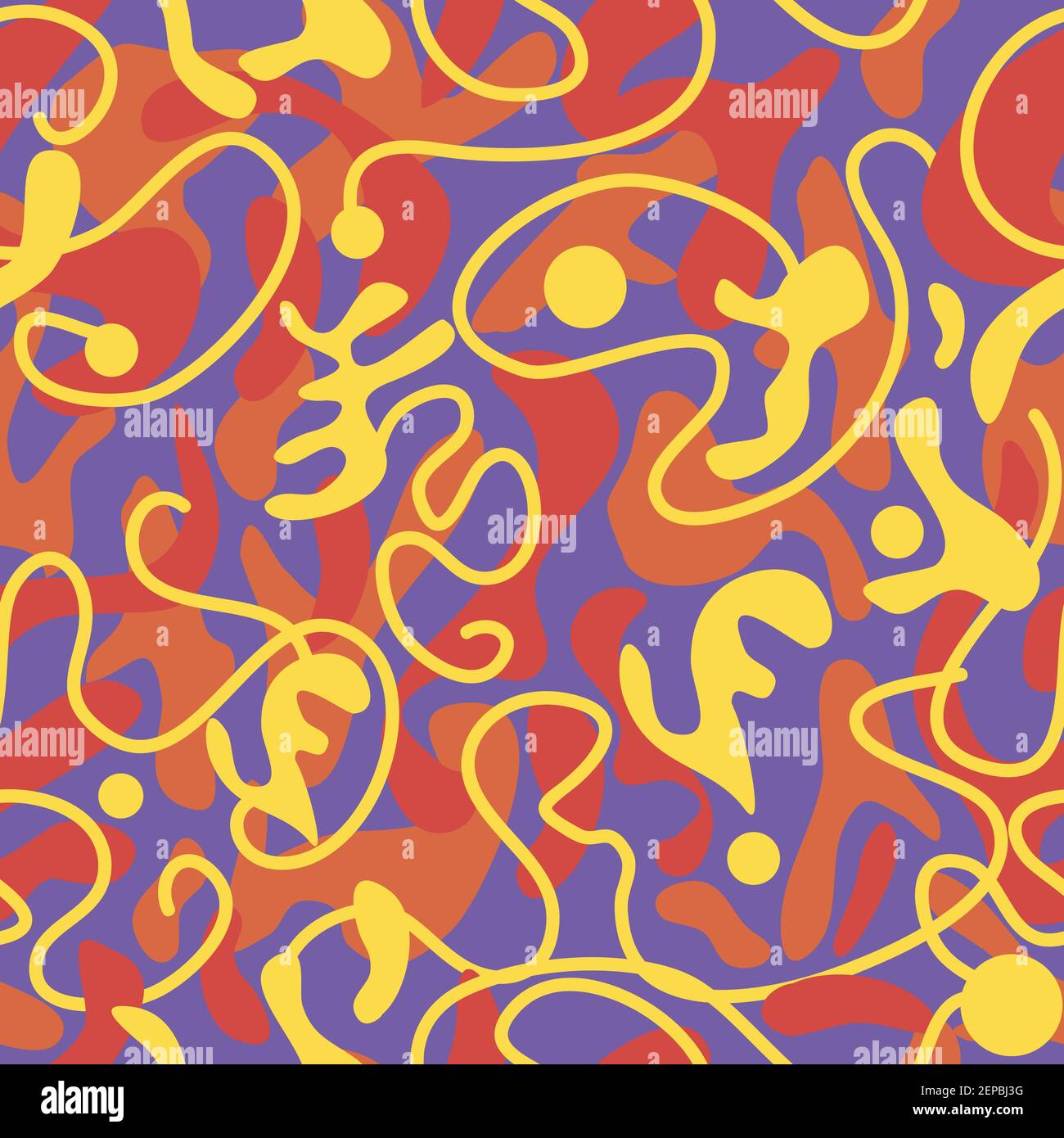 Motif abstrait sans couture. Texture décorative vectorielle avec formes fantaisie. Illustration de Vecteur