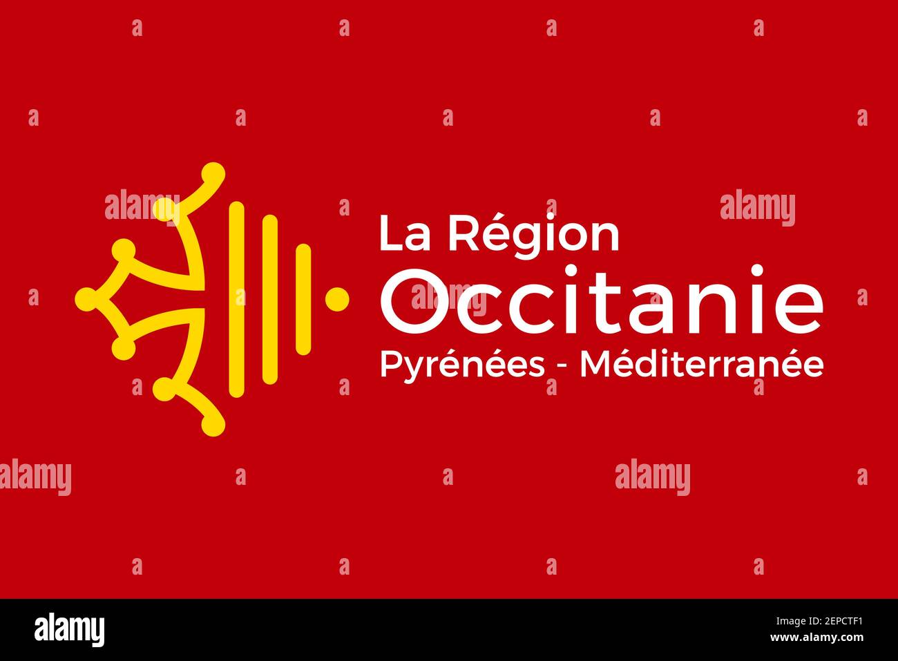 Drapeau de l'occitanie Banque d'images vectorielles - Alamy
