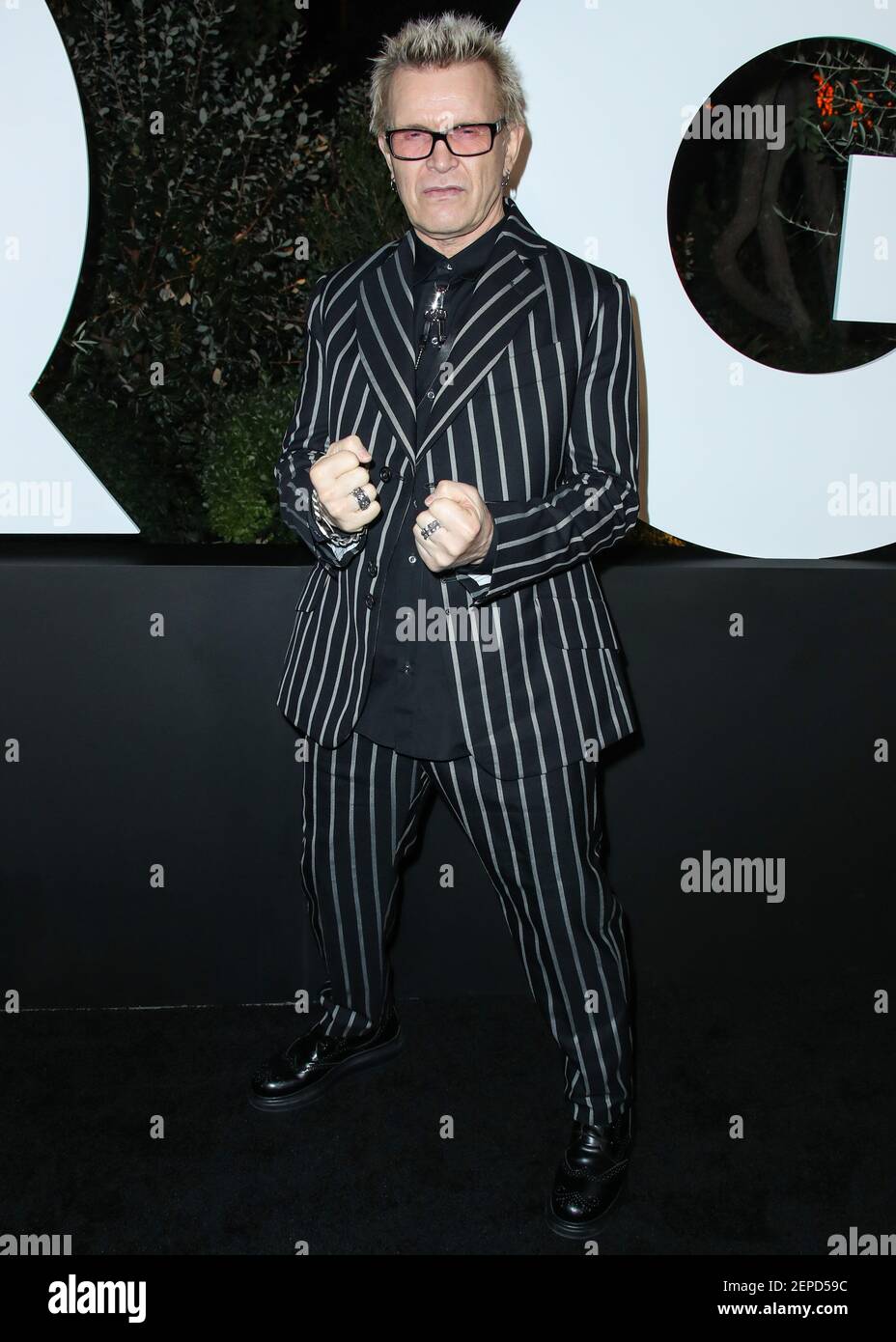 WEST HOLLYWOOD, LOS ANGELES, CALIFORNIE, États-Unis - DÉCEMBRE 05 : le musicien Billy Idol arrive à la fête des hommes de l'année 2019 GQ qui s'est tenue à l'hôtel West Hollywood EDITION le 5 décembre 2019 à West Hollywood, Los Angeles, Californie, États-Unis. (Photo de Xavier Collin/image Press Agency/Sipa USA) Banque D'Images