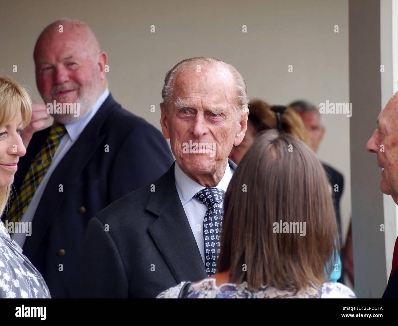 Newquay, Cornwall, Angleterre, 1er juillet 2014. HRH Philip Duke d'Édimbourg ouvre une nouvelle installation de club d'aviron Newquay Harbour, crédit : Robert Taylor/Alay Li Banque D'Images