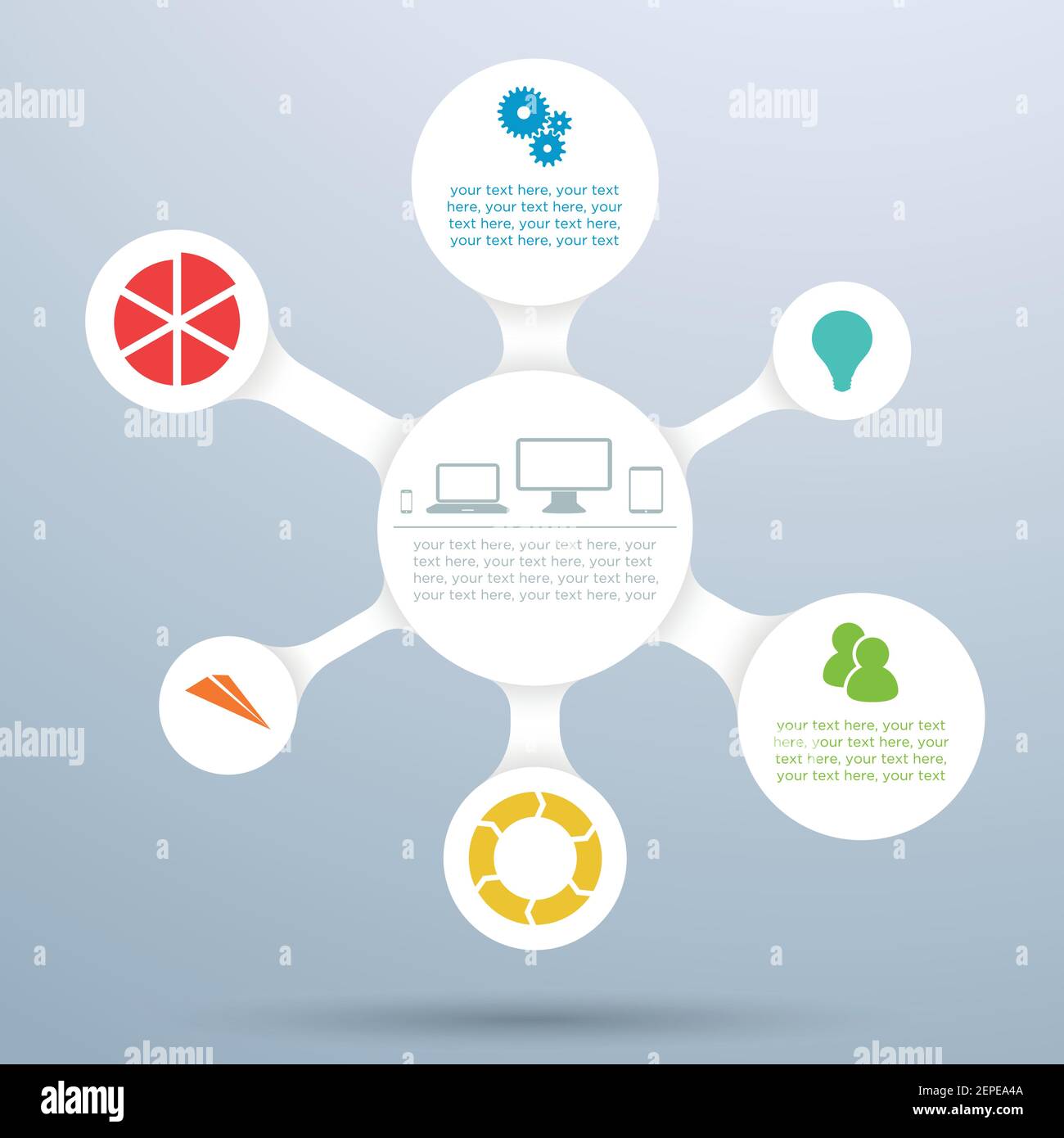 Présentation du diagramme Infographique 3d Circle 2 Illustration de Vecteur