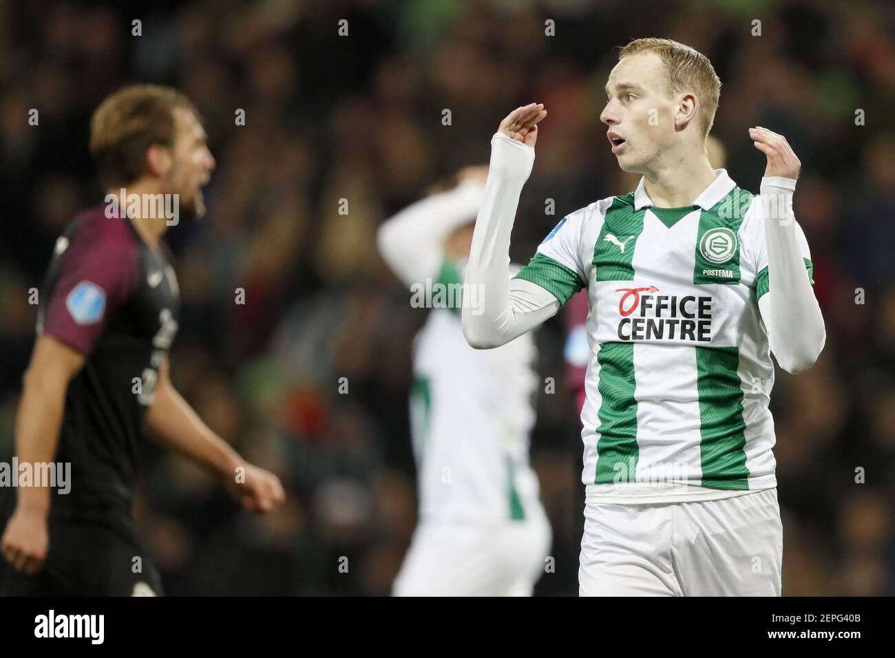 GRONINGEN, 19-12-2019, Hitachi Capital Mobility Stadium Dutch football TOTO KNVB CUP saison 2019-2020. Groningen - Utrecht. Romano Postema du FC Groningen (photo de Pro Shots/Sipa USA) Banque D'Images