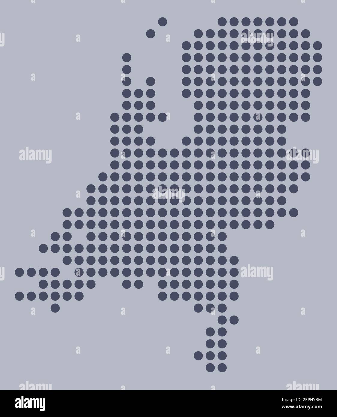 Carte de pixels ronds de cercles vectoriels de bleu néerlandais Illustration de Vecteur