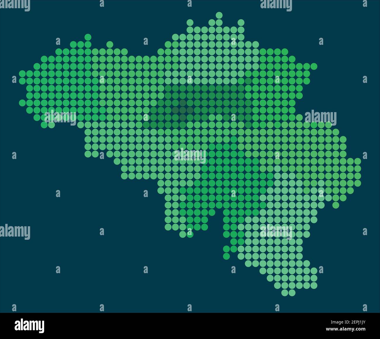 Cartes rondes des cercles vectoriels de la Belgique régions administratives zones colorées Illustration de Vecteur