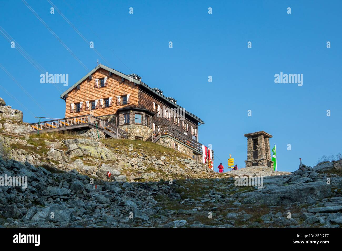 Refuge alpin de Saint-Pöltner Hütte, Felber Tauern. Hohe Tauern/Granatspitzgruppe. Salzbourg. Alpes autrichiennes. Europe Banque D'Images