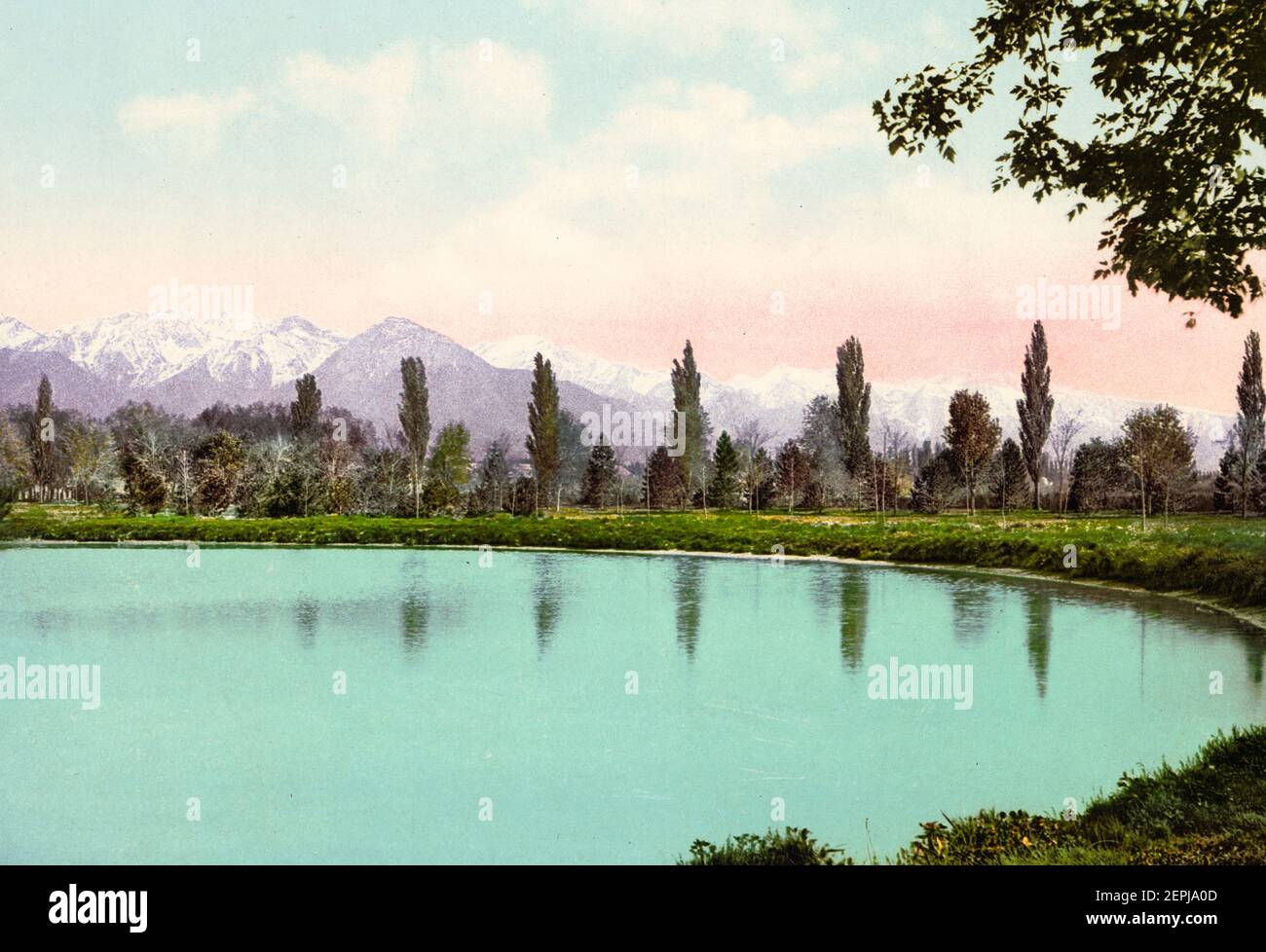 Wasatch Range depuis Liberty Park, Salt Lake City, vers 1900 Banque D'Images