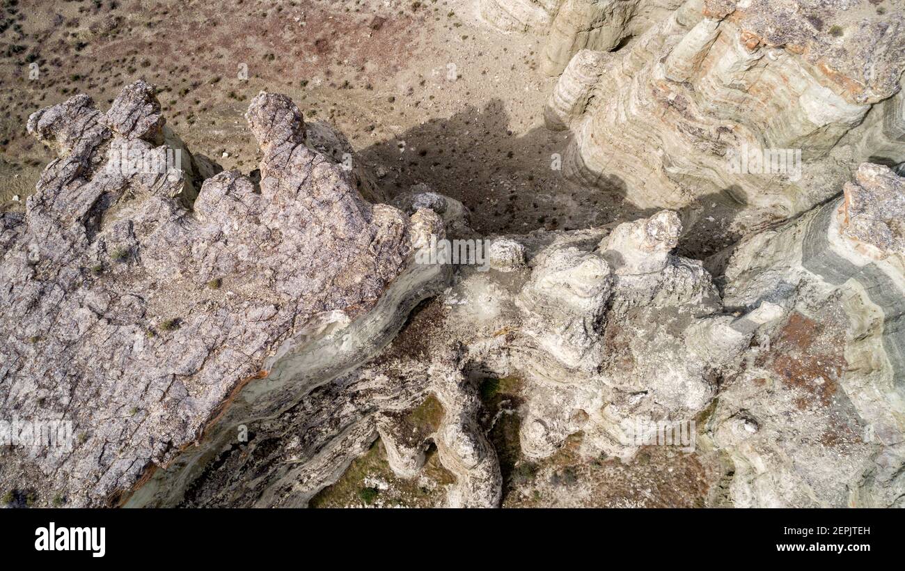 Oregon caractéristiques géologiques uniques des piliers de roche Banque D'Images