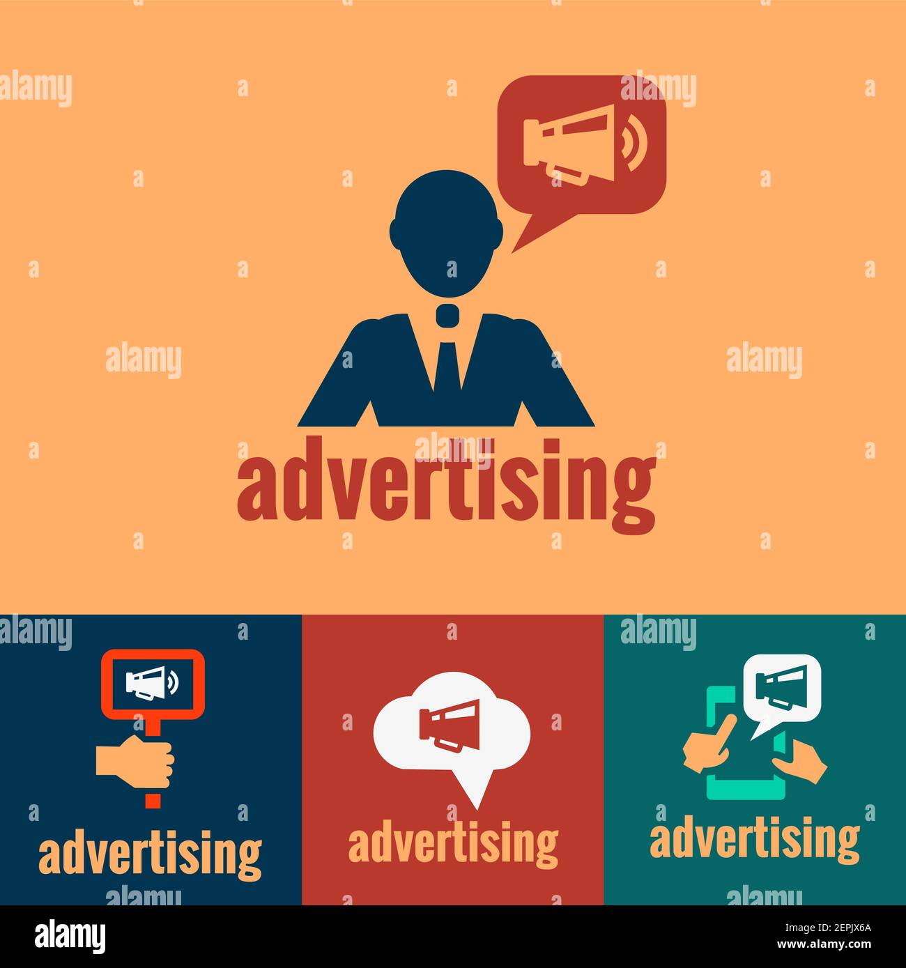 La publicité signe les éléments de symbole humain. Illustration de Vecteur