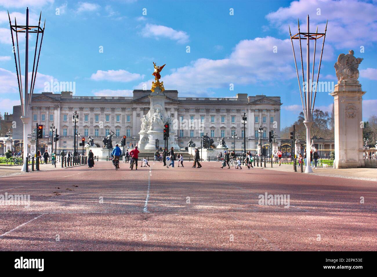 Buckingham Palace et le Mall Banque D'Images