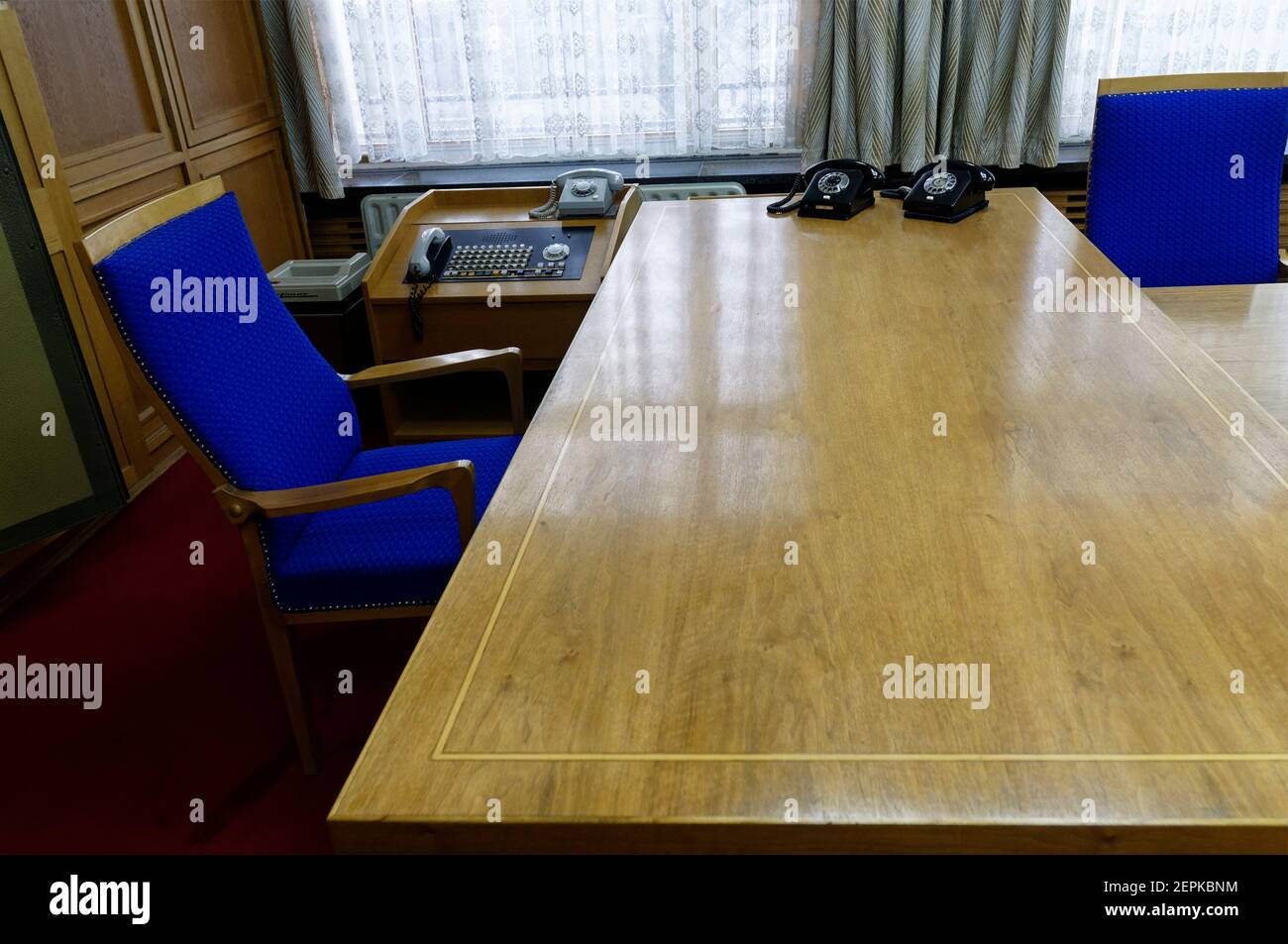 Bureau d'Erich Mielke au Musée Stasi, Berlin, Allemagne Banque D'Images