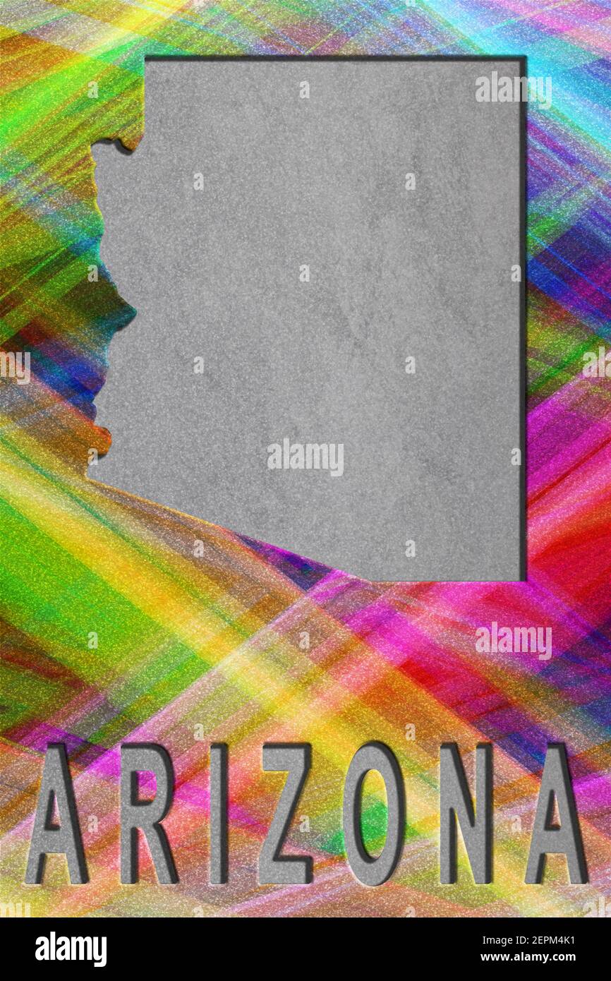 political-map-arizona-banque-de-photographies-et-d-images-haute