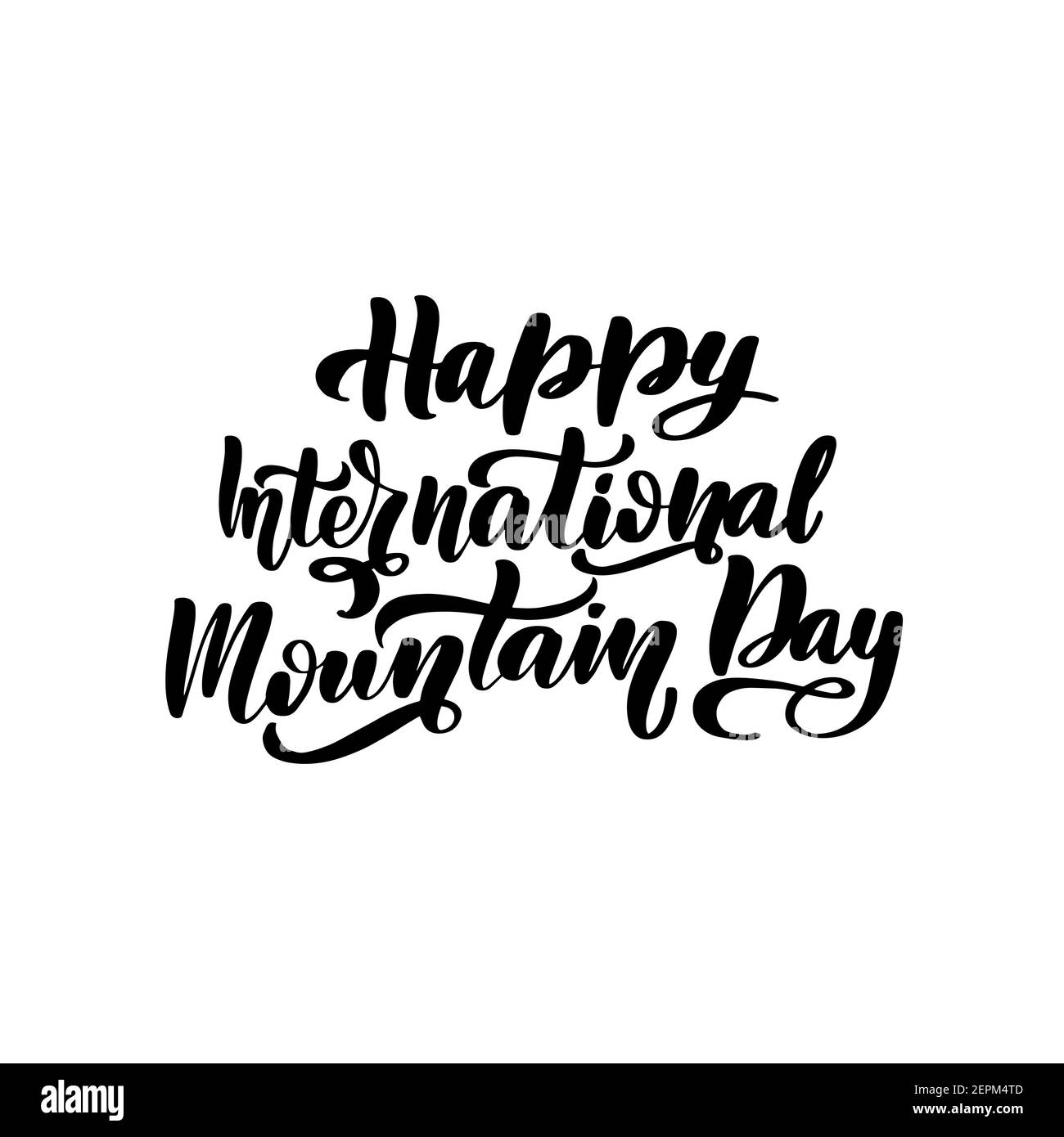 Emblème créatif de la Journée internationale de la montagne. Illustration de Vecteur