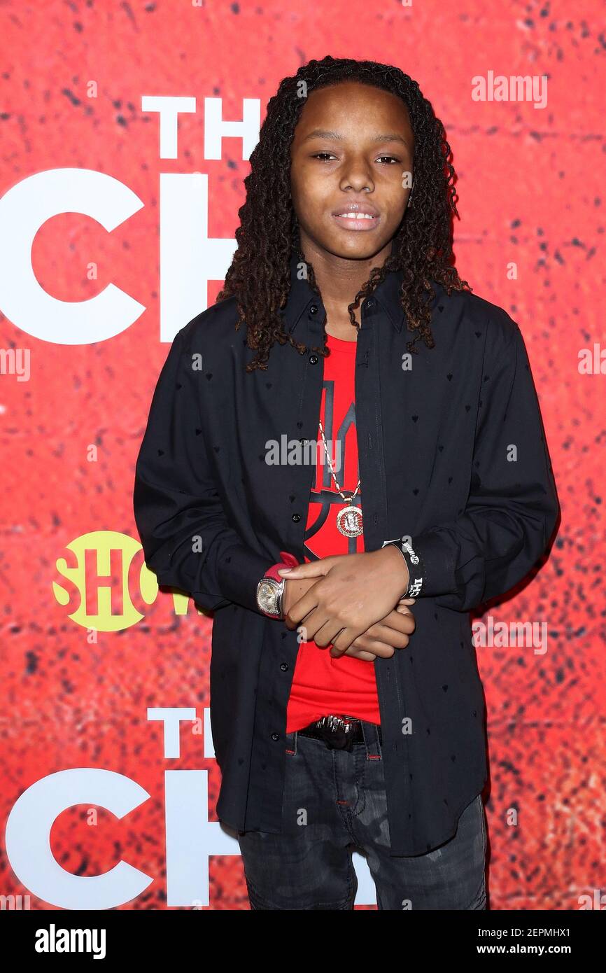 Michael Epps à la première à Los Angeles du spectacle « The Chi » qui s'est tenu au Downtown Independent le 03 janvier 2018 à Los Angeles, Californie, États-Unis (photo par Art Garcia/Sipa USA) Banque D'Images