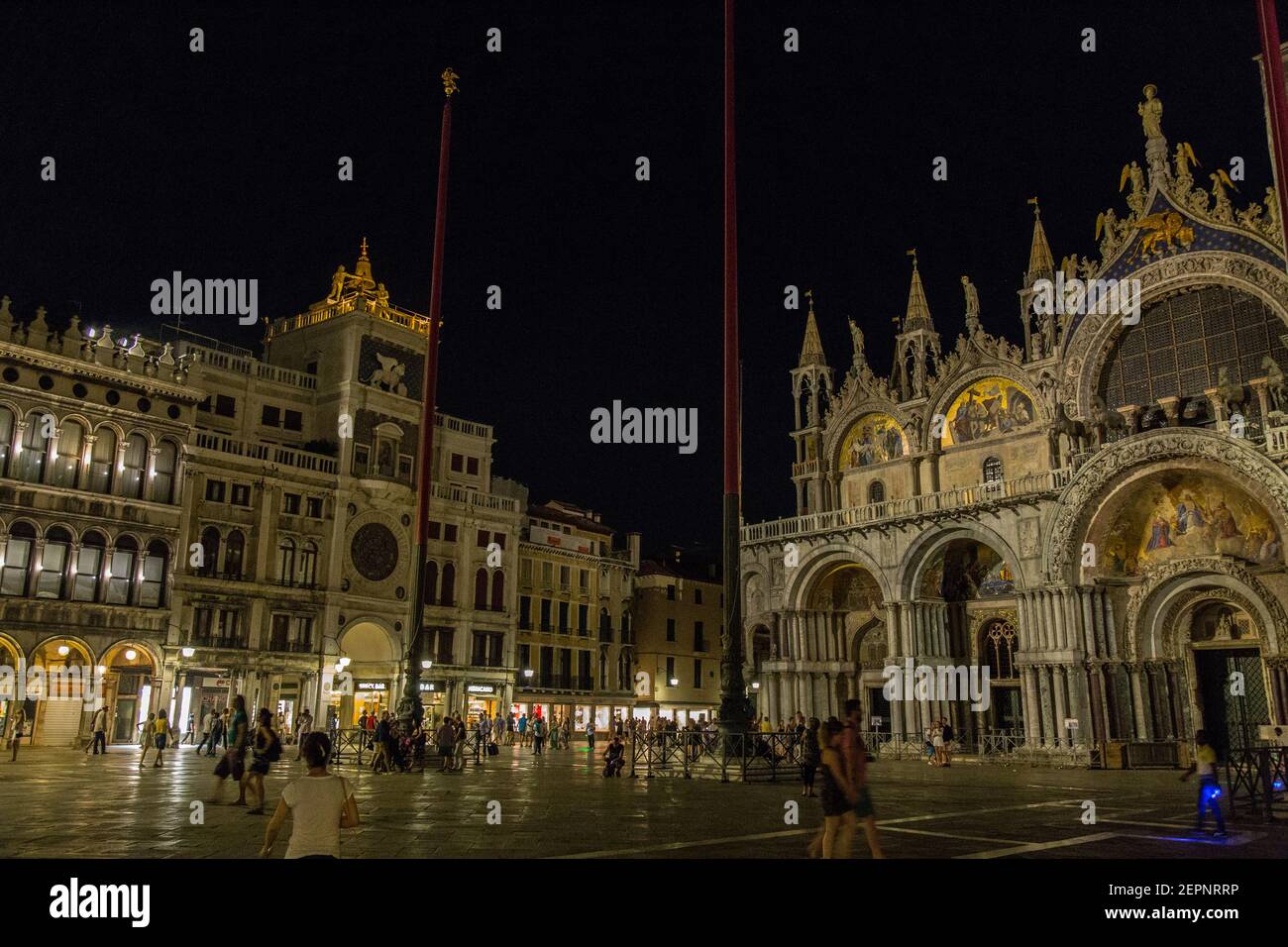 Piazza San Marco dans la nuit Banque D'Images