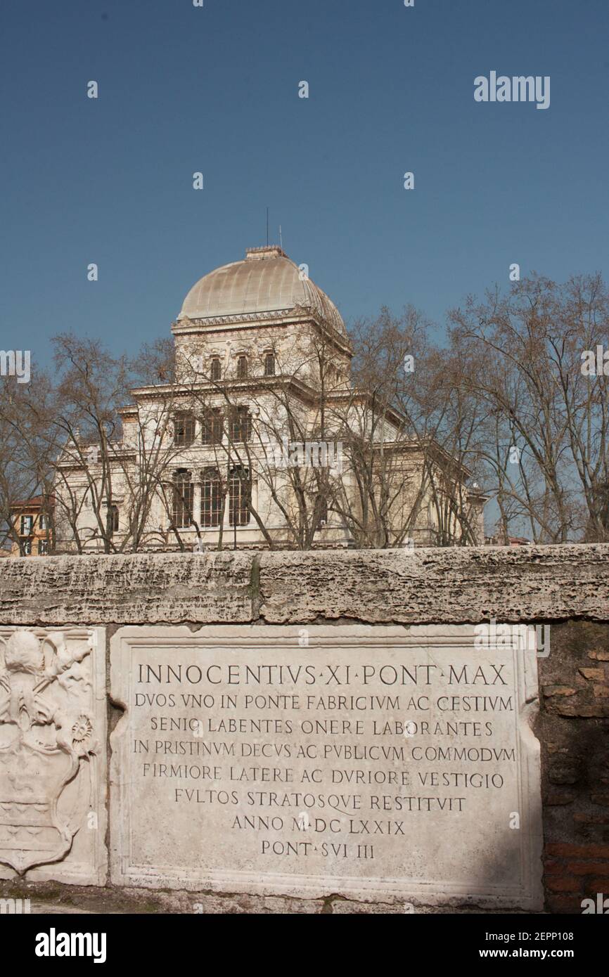 Grande Synagogue de Rome Banque D'Images