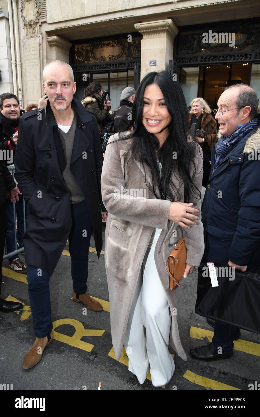 Anggun au fichier de mode Jean Paul Gaultier, collection haute-Couture printemps-ete 2018, Paris, France, le 24 janvier 2017. (Photo de Lionel Urman/Sipa USA) Banque D'Images