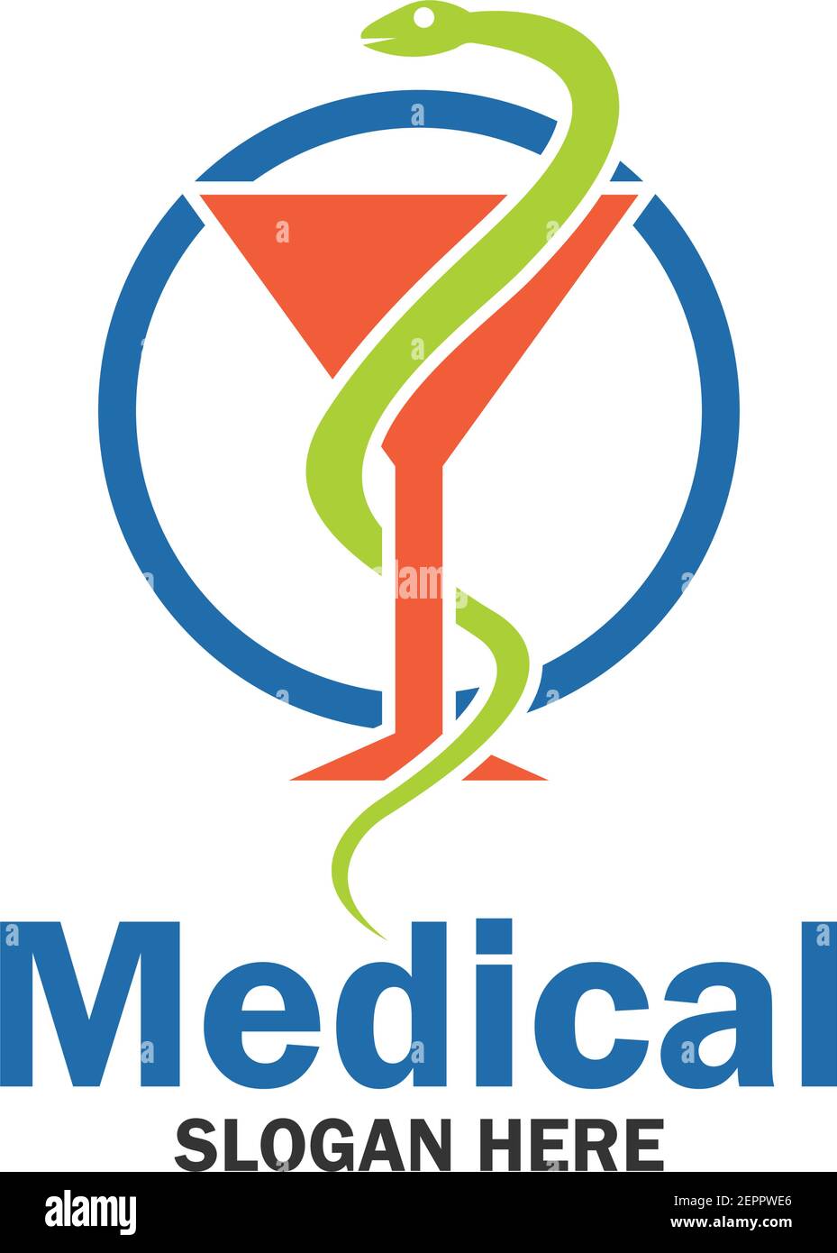 médical, logo de la pharmacie avec espace de texte pour votre ligne de slogan, illustration vectorielle Illustration de Vecteur