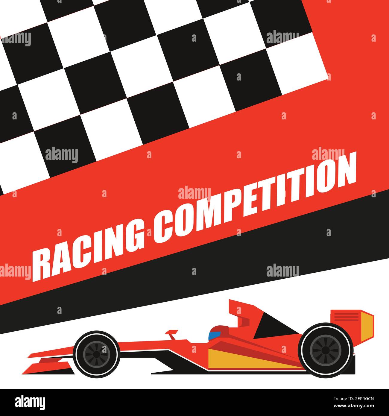 affiche et bannière de la compétition de course automobile. illustration vectorielle Illustration de Vecteur