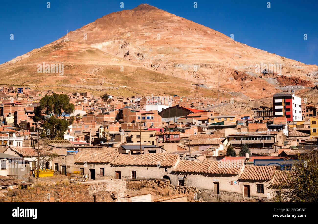 Cerro Rico montagne à Potosí, Bolivie Banque D'Images