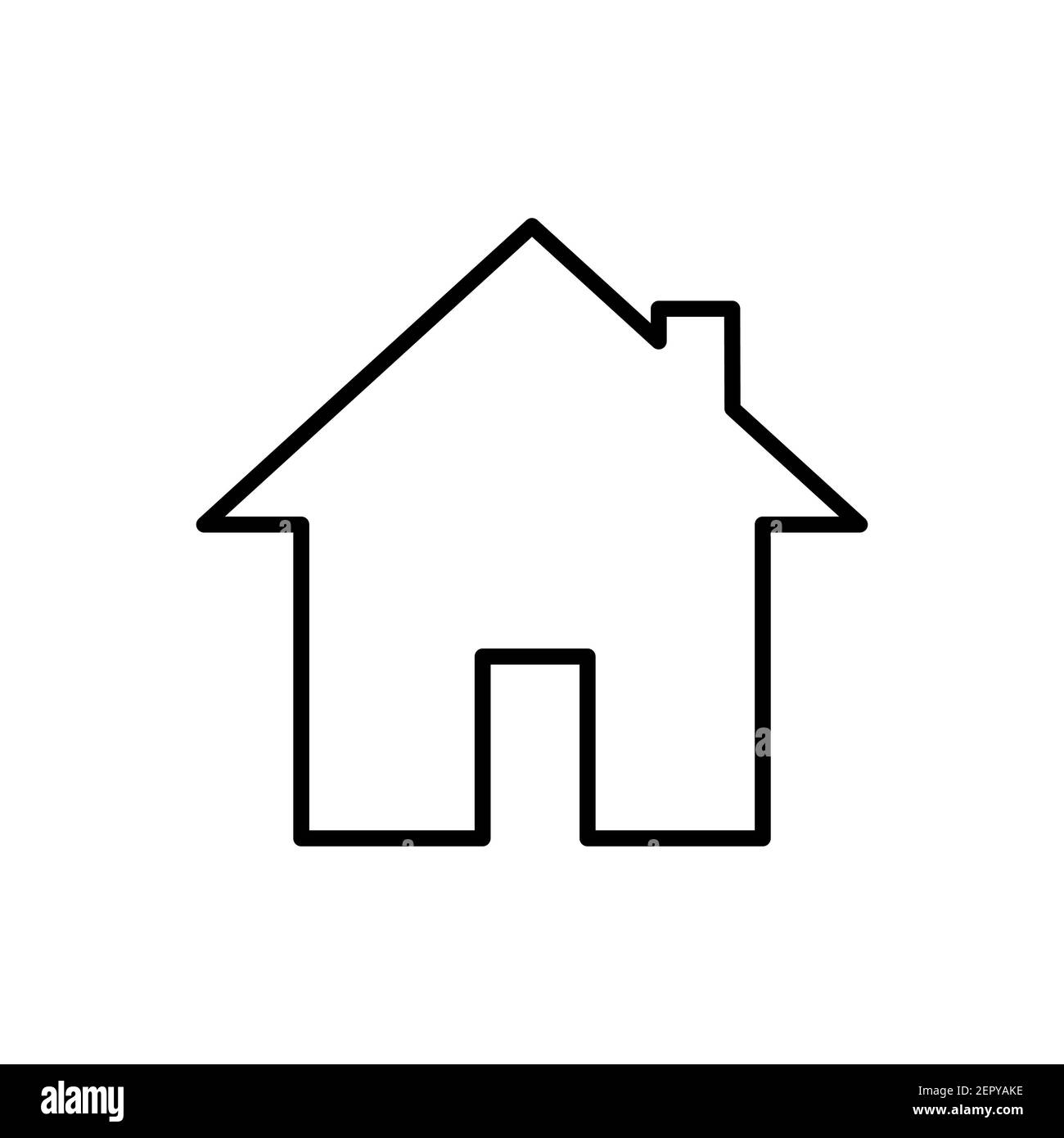 Icône de contour de maison. Symbole de bâtiment. Affiche de la ligne d'origine. Vecteur isolé sur blanc Illustration de Vecteur