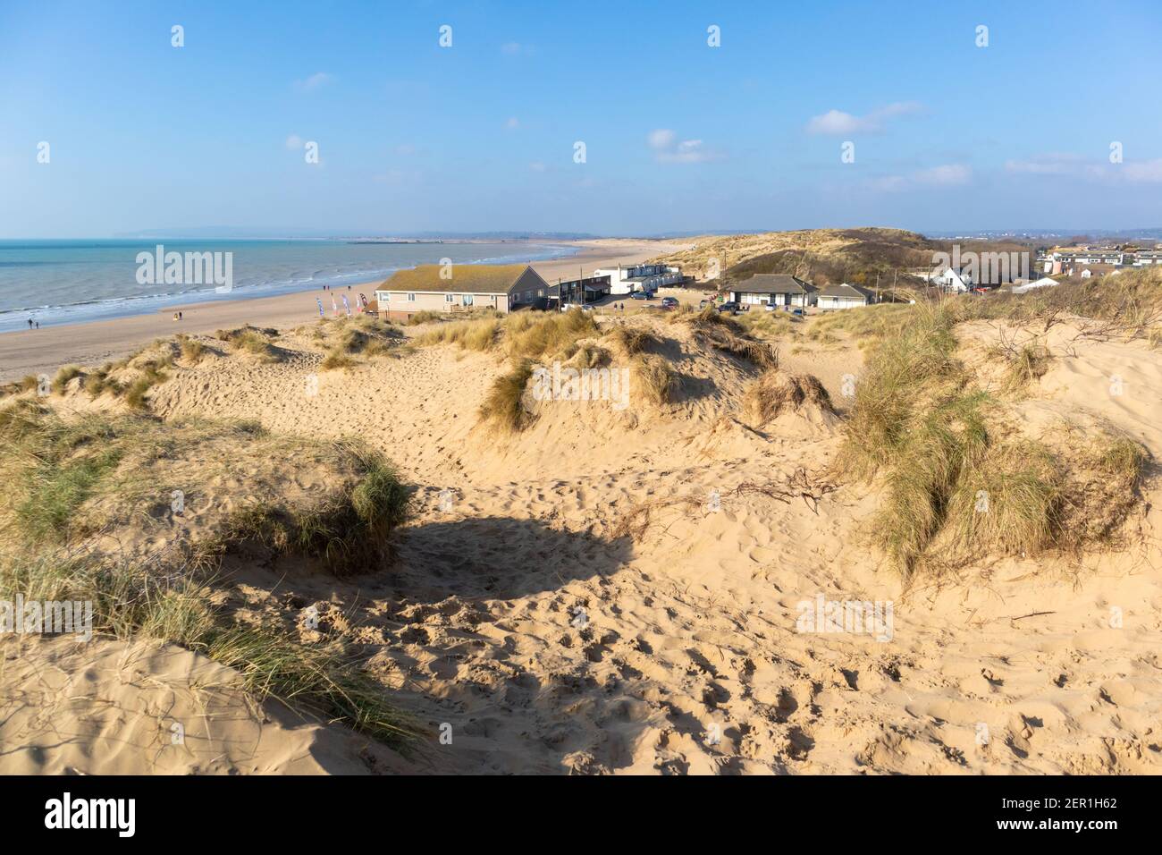 Plage et dunes de sable de Camber, est de sussex, royaume-uni Banque D'Images