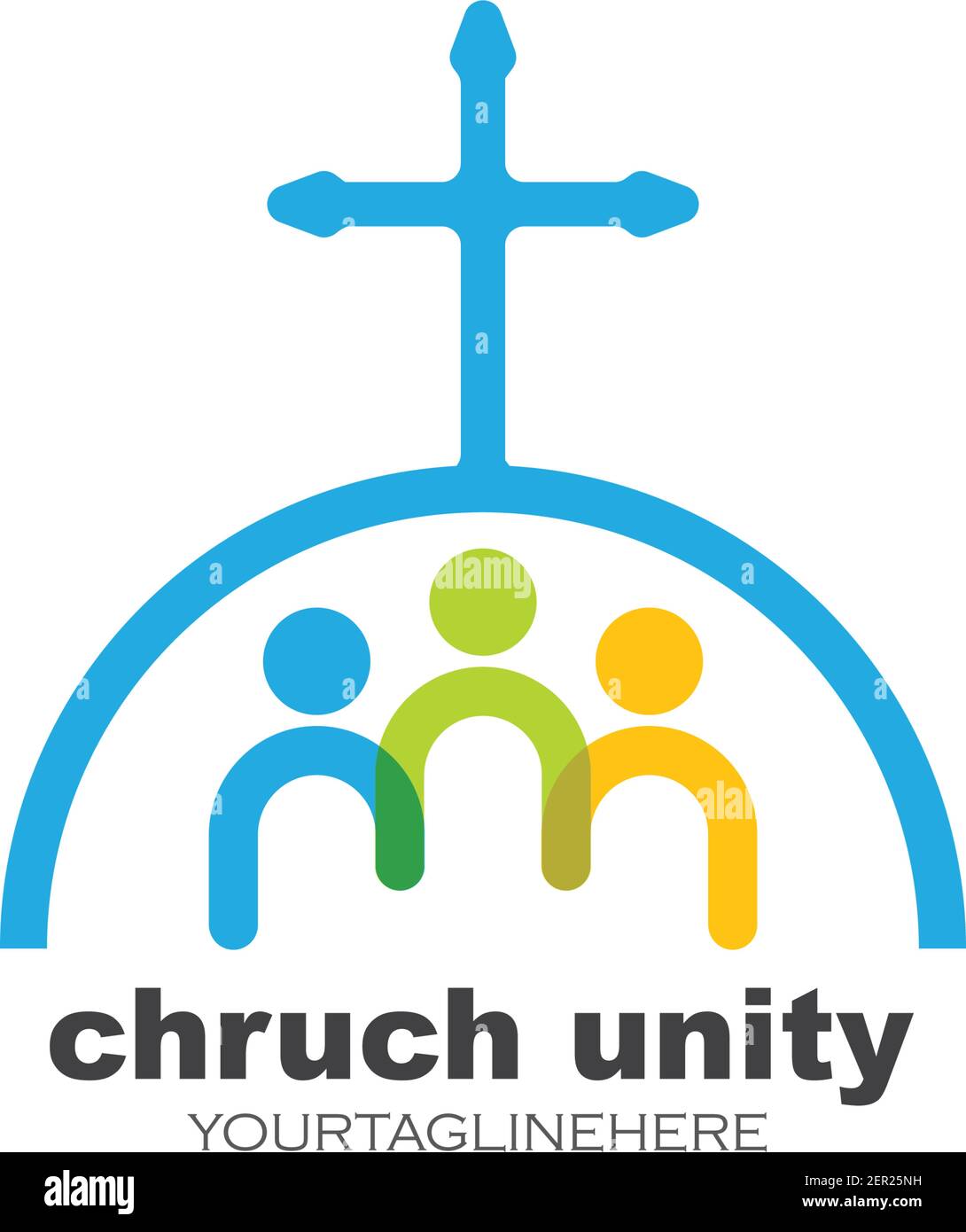 modèle de conception d'illustration vectorielle d'icône d'église Illustration de Vecteur