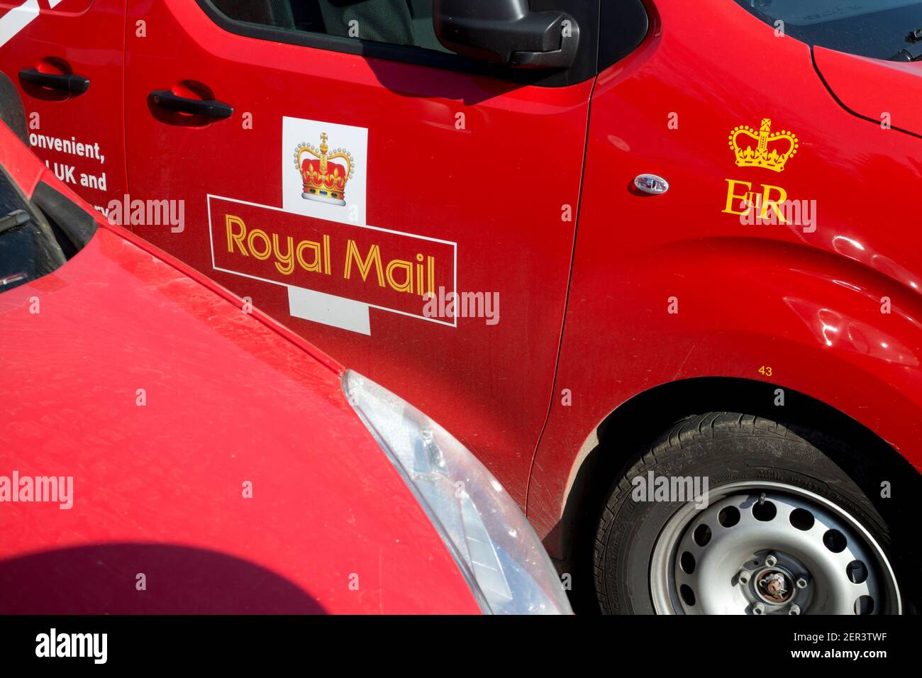 Royal Mail Vans, Warwick, Royaume-Uni Banque D'Images