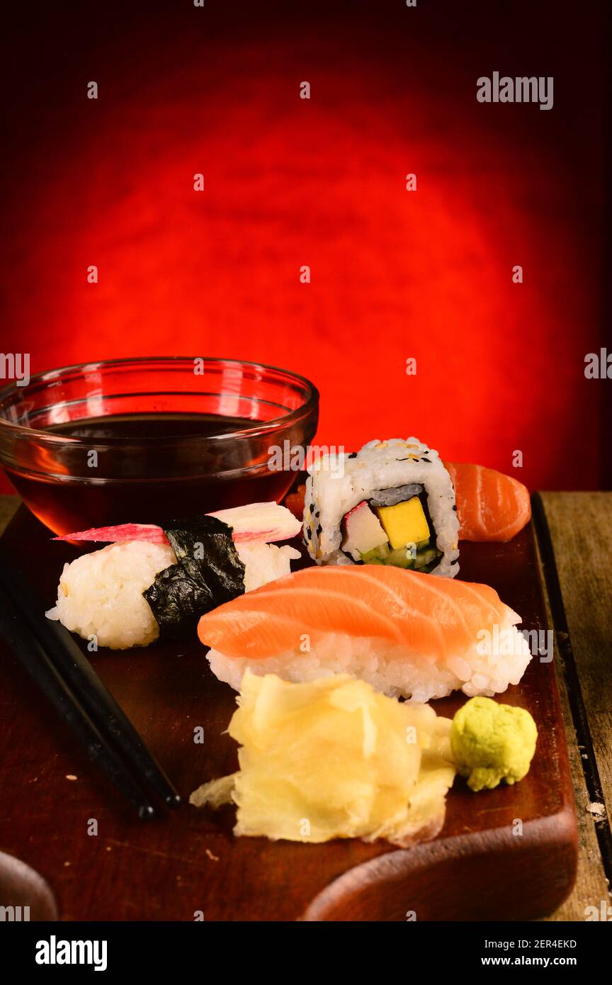 La nourriture japonaise, sushi Banque D'Images