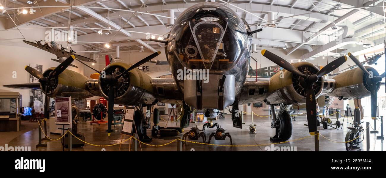 Pooler, GA - Fév 18 2021: La ville de Savannah B-17 Forteresse volante Banque D'Images