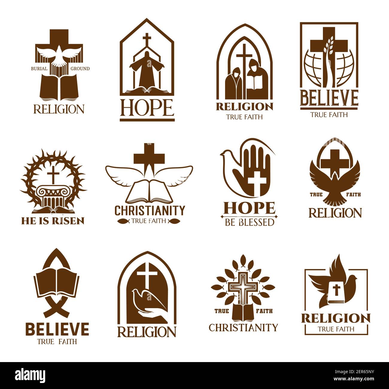 Moine religieuse Banque d'images vectorielles - Alamy