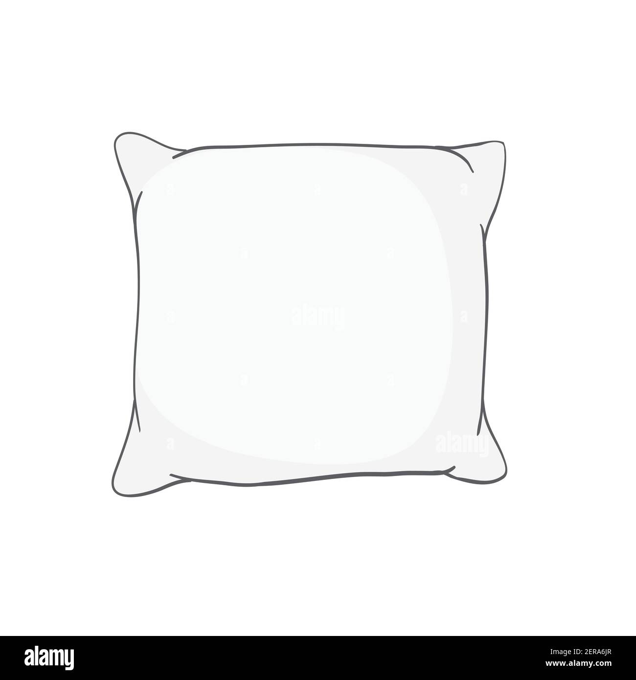 Coussin blanc, illustration vectorielle de coussin sur fond blanc Image  Vectorielle Stock - Alamy