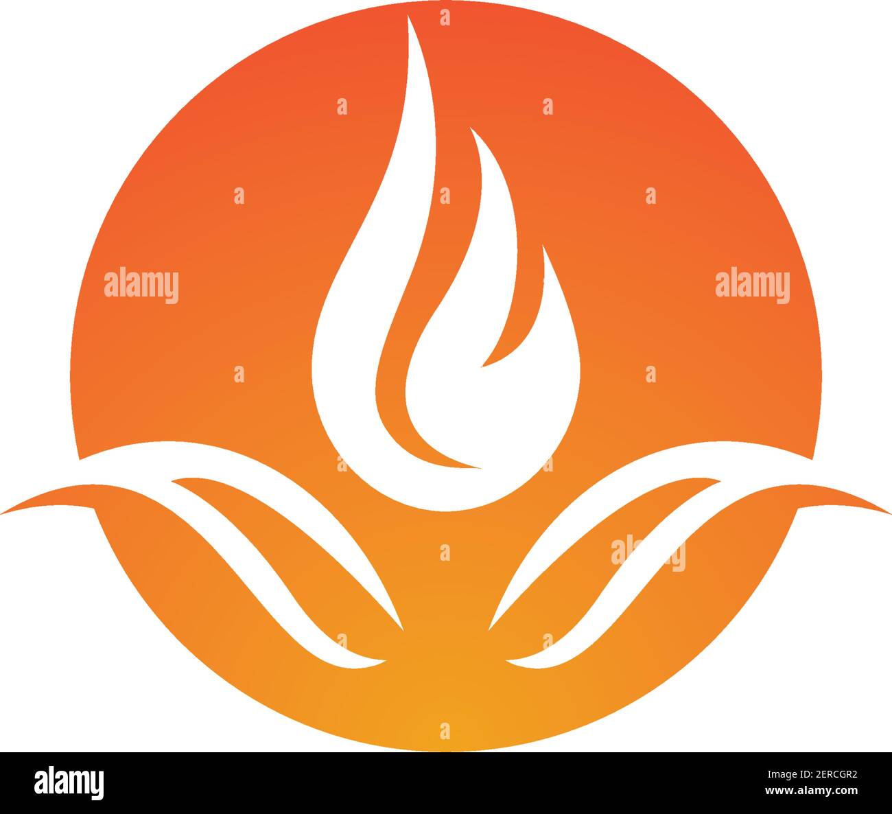 Feu flamme Modèle Logo Icône vecteur Pétrole, gaz et énergie concept logo Illustration de Vecteur