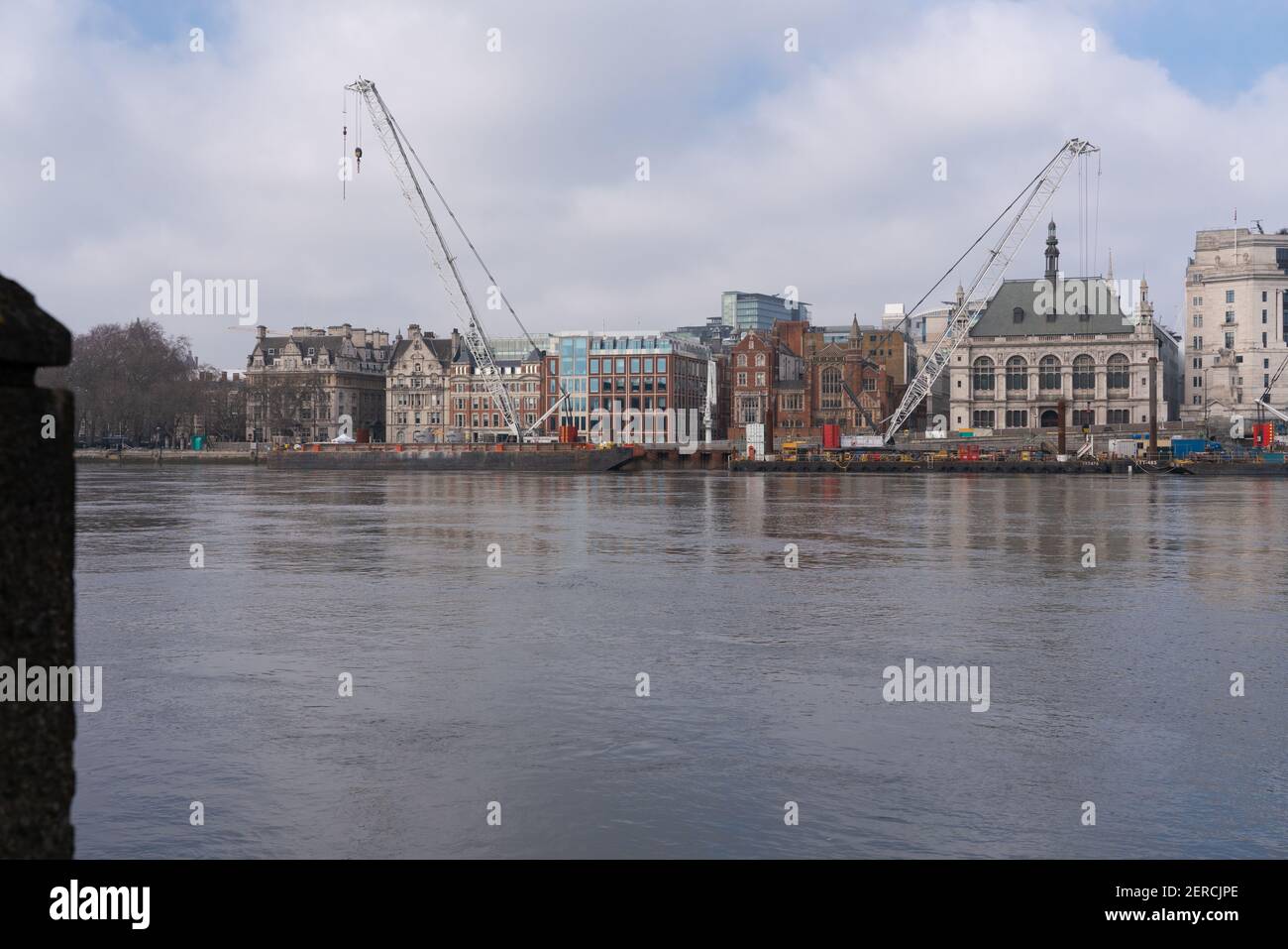 Thames tideway à blackfriars Foreshore Banque D'Images