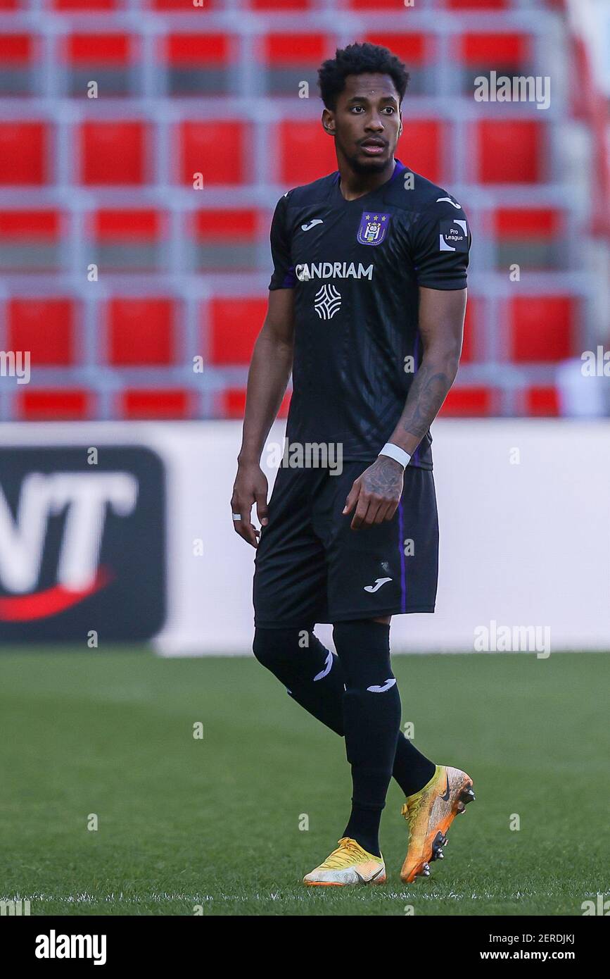 LUIK, BELGIQUE - FÉVRIER 28 : Amir Murillo de RSC Anderlecht lors du match de la Jupiler Pro League entre Standard Luik et RCS Anderlecht au Stade Maur Banque D'Images