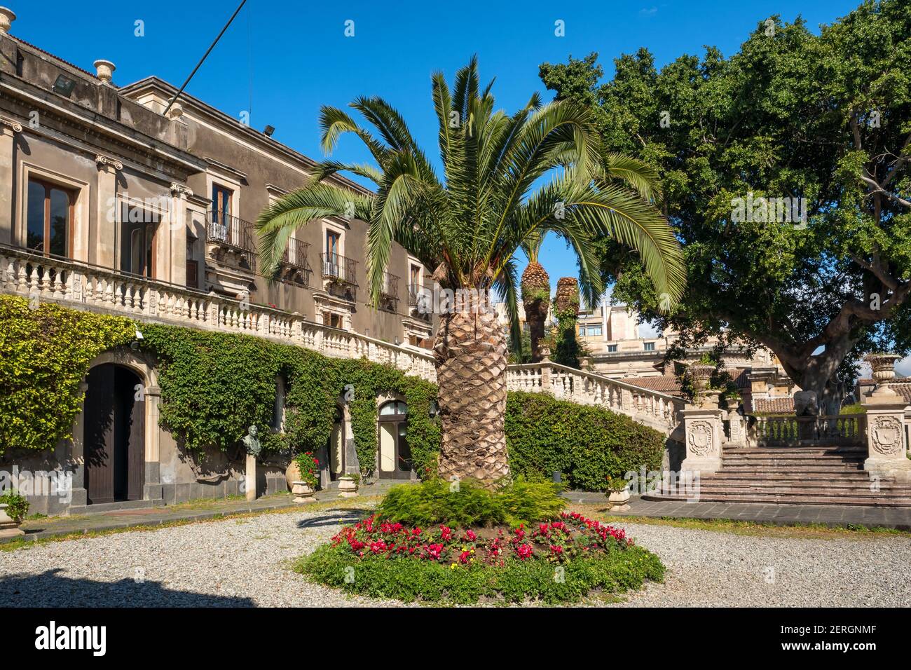 Tirage Ancien Original – Catane (Catania) Le Jardin, Italie, Style Vintage