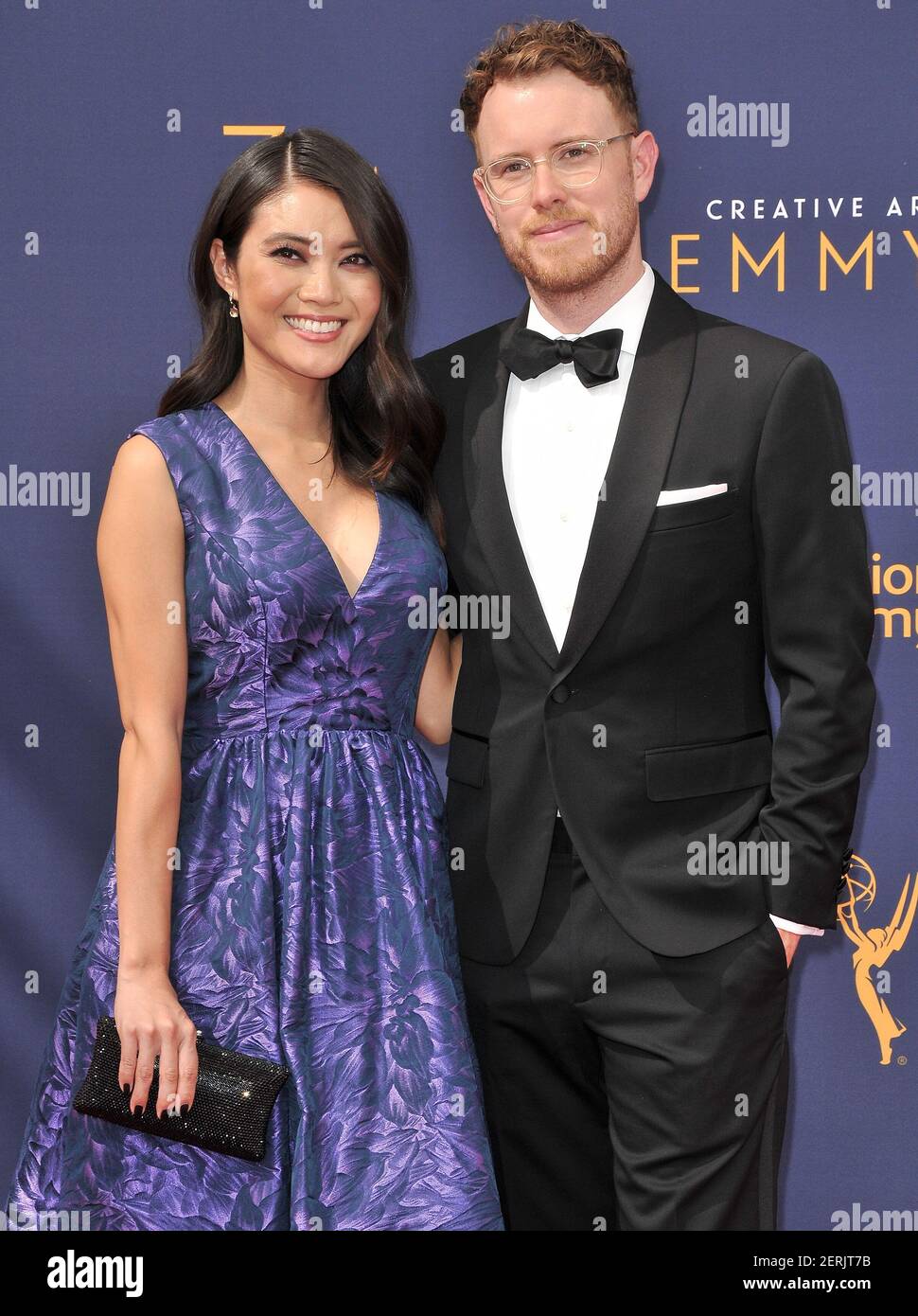 (G-D) Jessica lu et Christian Sprenger à l'occasion du Prix Emmy des arts créatifs 2018 - jour 1 au Microsoft Theatre de Los Angeles, CA, le samedi 8 septembre 2018. (Photo de la Sathanlee B. Mirador/Sipa USA) Banque D'Images
